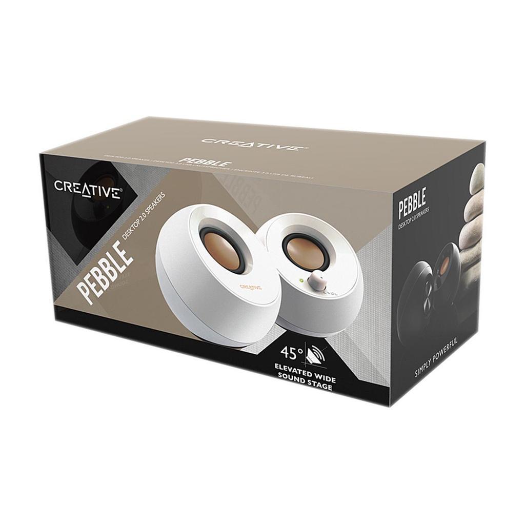Creative Labs Pebble 2.0 speakers - White Refurbished - Creative Labs refurbished available on Backmarket
