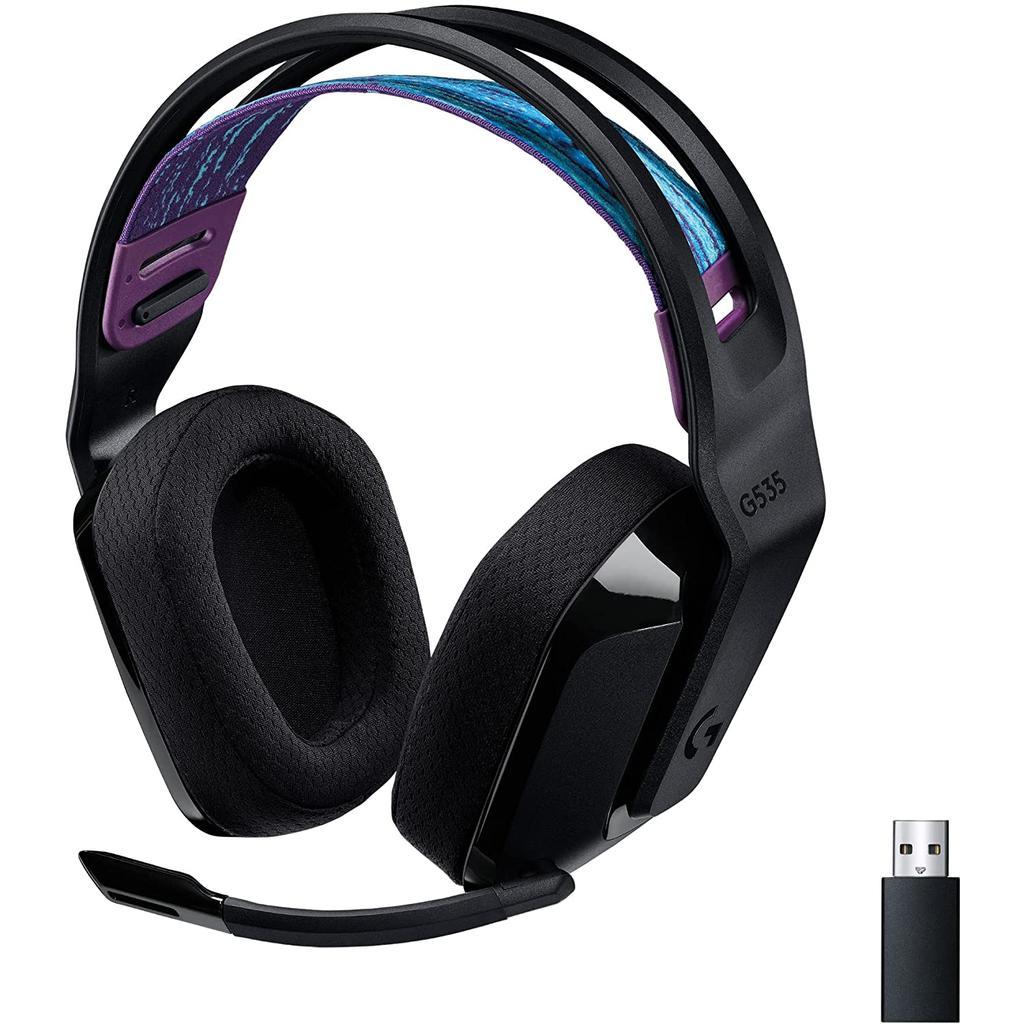 Logitech G535 Lightspeed Wireless Gaming Headset Gaming Headphone Bluetooth with microphone - Black Refurbished - Logitech refurbished available on Backmarket