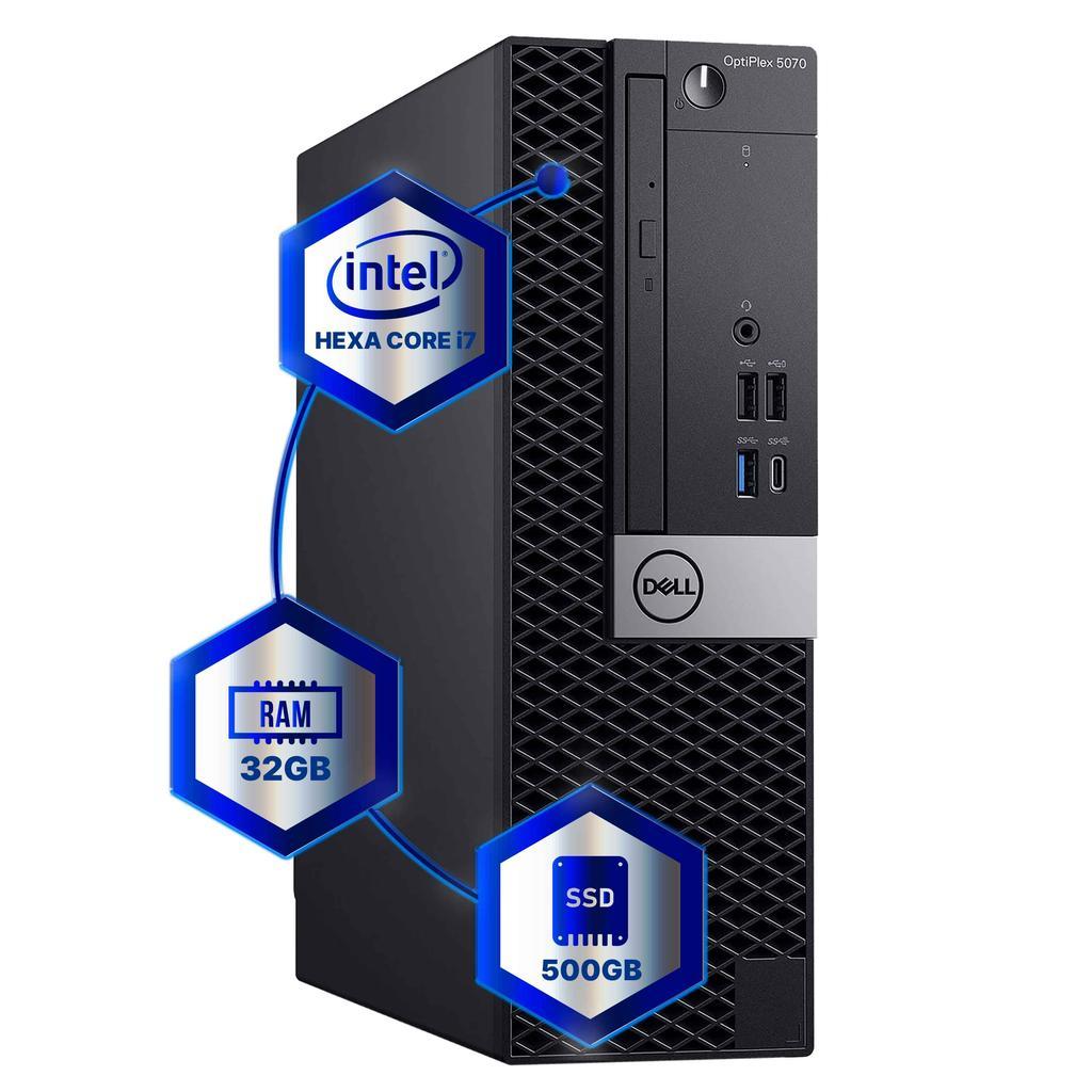 Dell OptiPlex 5070 Core i7 3 GHz - SSD 512 GB RAM 32GB Refurbished - Dell refurbished available on Backmarket