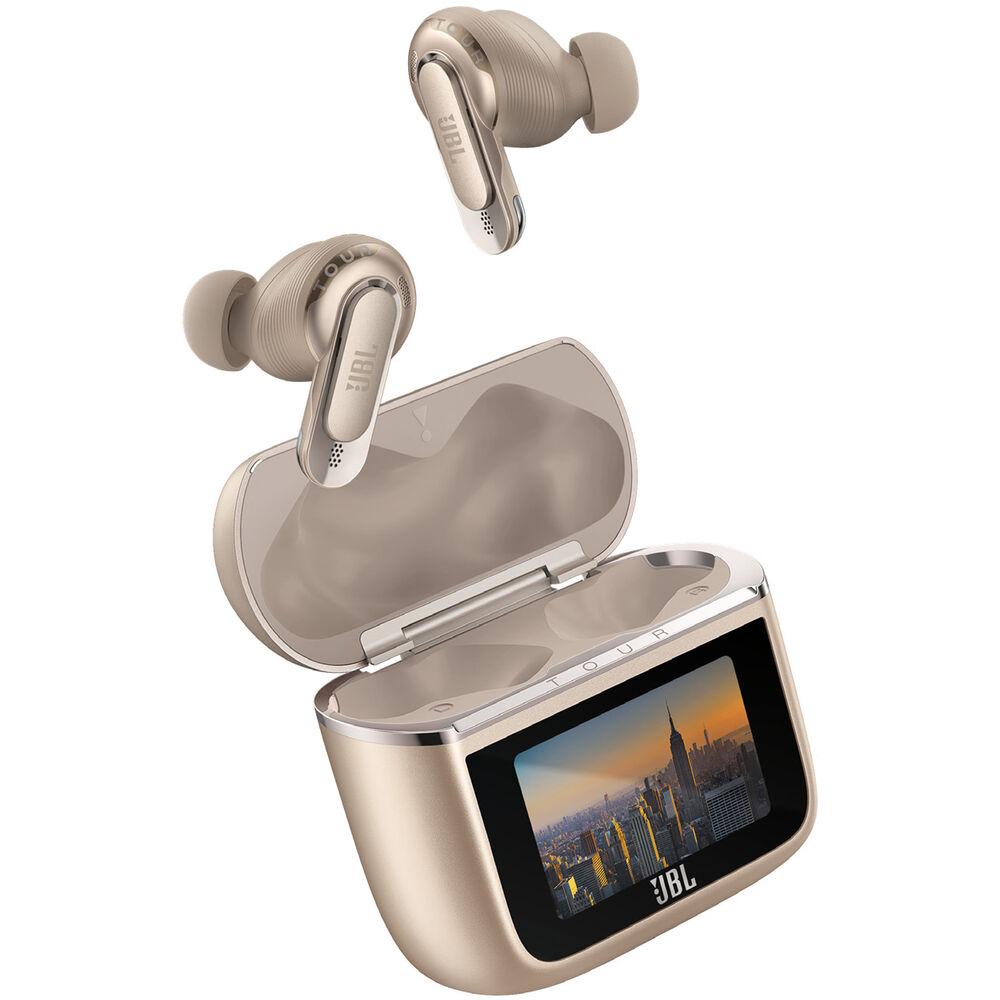 JBL Tour Pro 3 Earbud Noise-Cancelling Bluetooth Earphones - Gold Reconditionné - JBL refurbished available on Backmarket