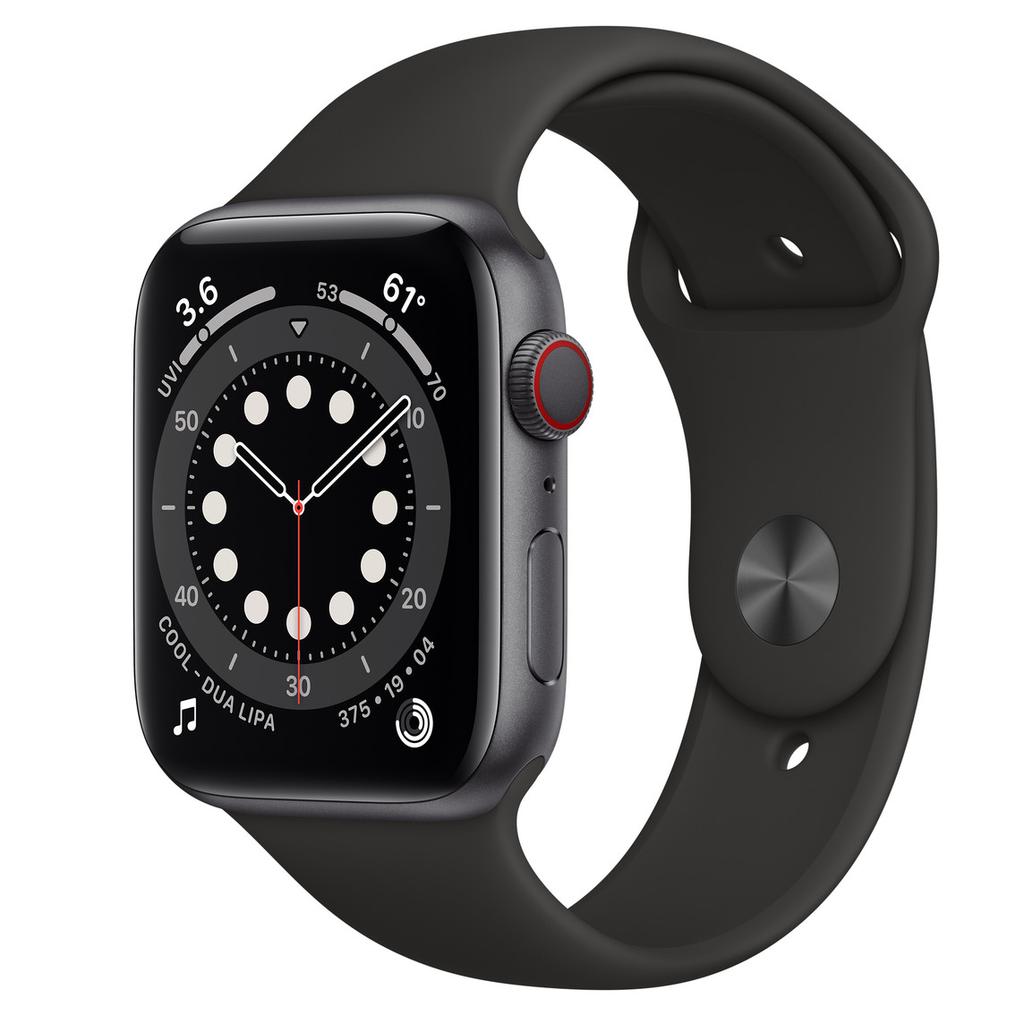 Apple Watch Series 6 (2020) GPS + Cellular 40 mm - Aluminium Space Gray - Sport band Black Refurbished - Apple refurbished available on Backmarket