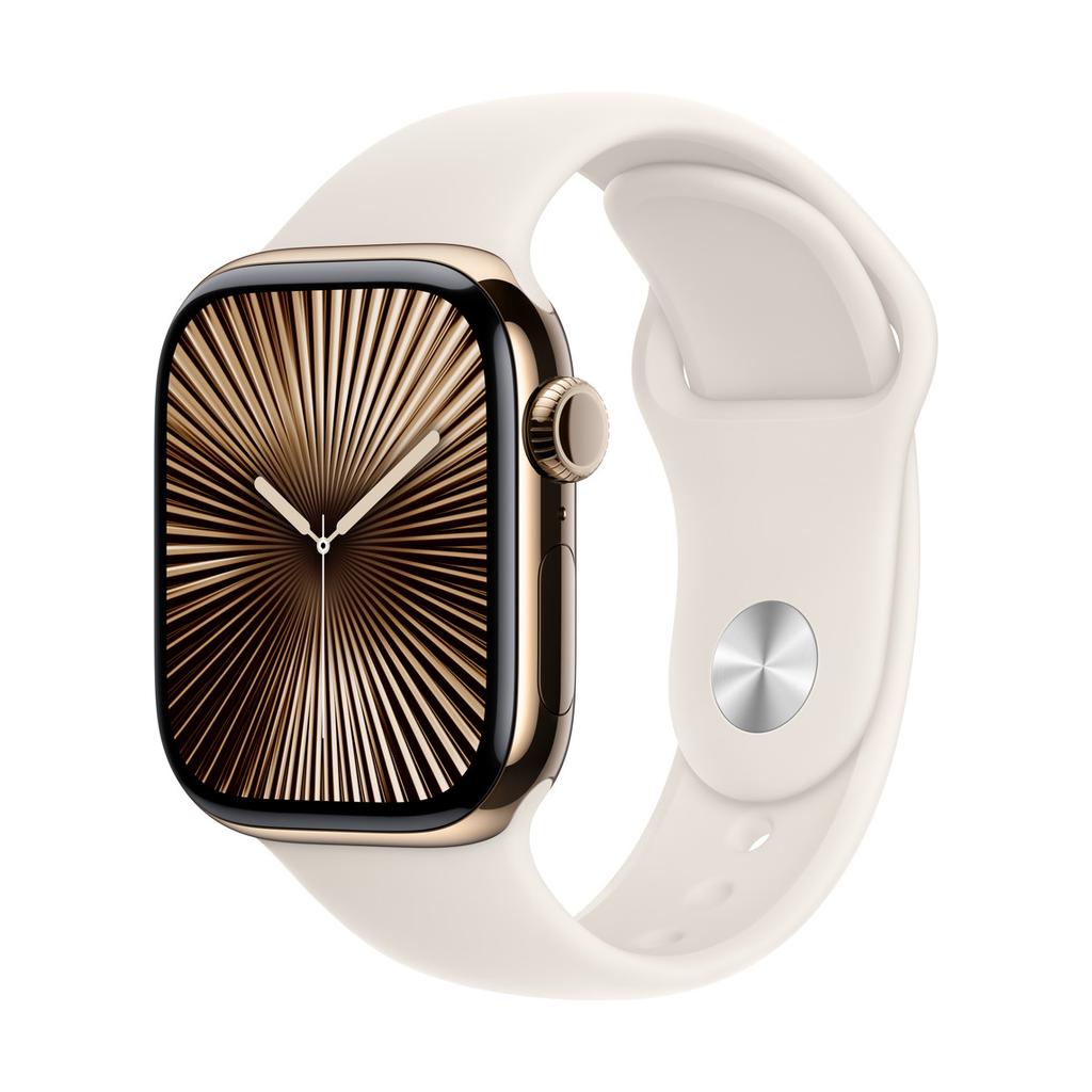 Apple Watch Series 10 (2024) GPS + Cellular 42 mm - Titanium Gold Refurbished - Apple refurbished available on Backmarket