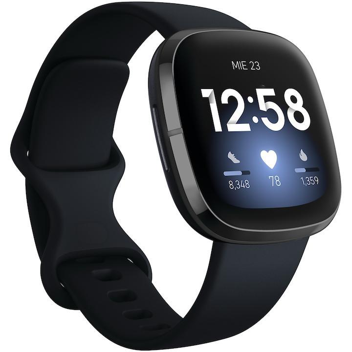 Fitbit Smart Watch Sense HR GPS - Graphite Reconditionné - Fitbit refurbished available on Backmarket