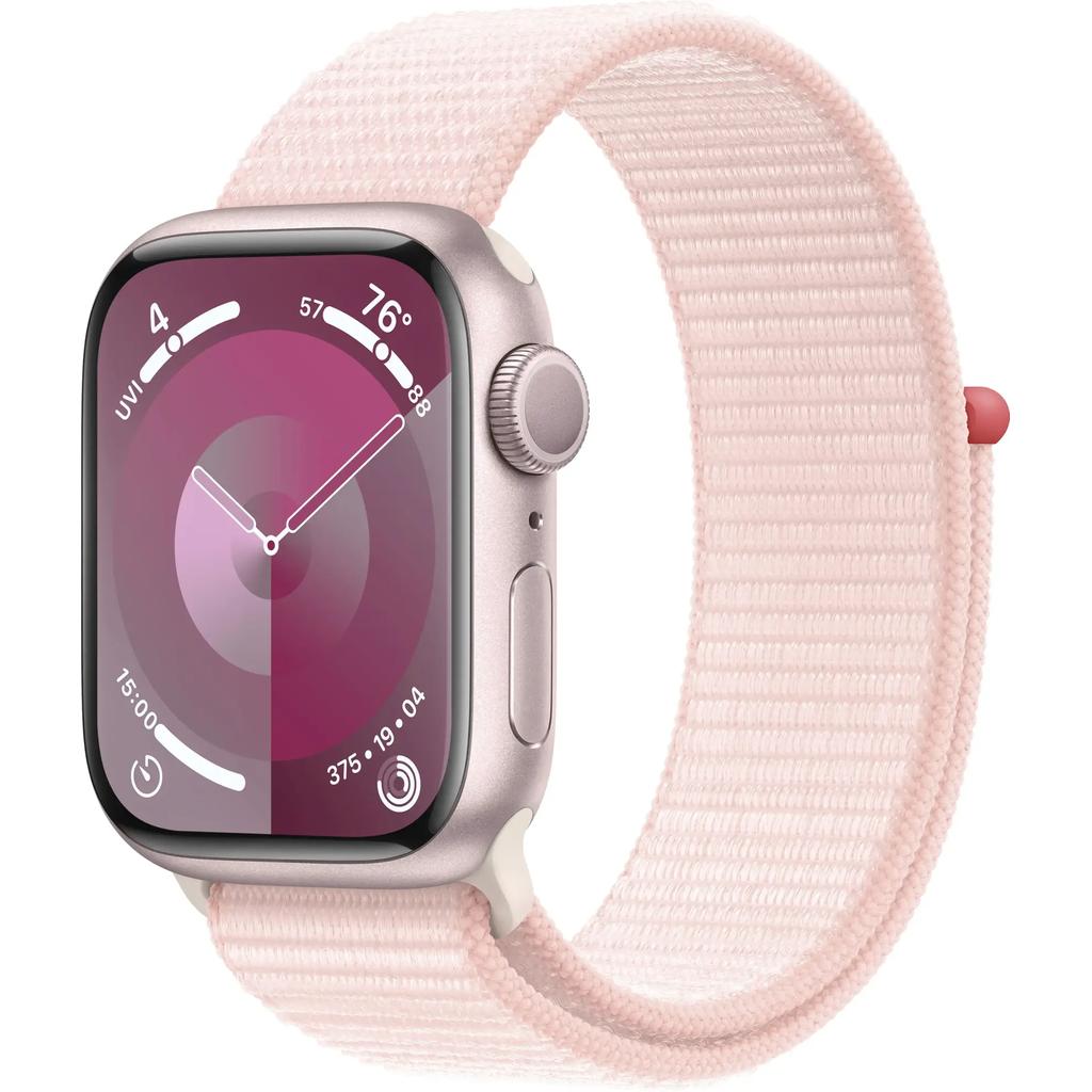 Apple Watch Series 9 (2023) GPS + Cellular 41 mm - Aluminium Pink - Sport loop Pink Reconditionné - Apple refurbished available on Backmarket
