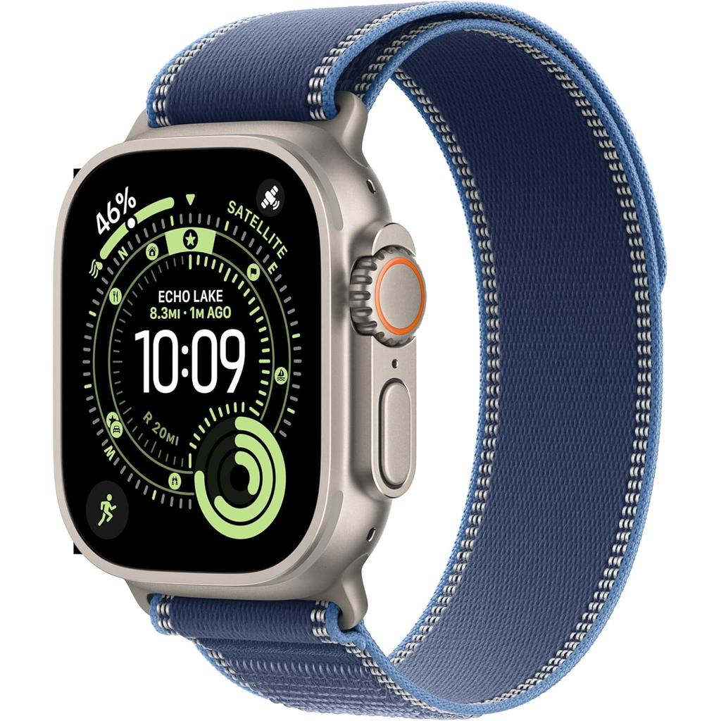 Apple Watch Ultra 3 (2025) GPS + Cellular 49 mm - Titanium Natural - Trail loop Blue Reconditionné - Apple refurbished available on Backmarket
