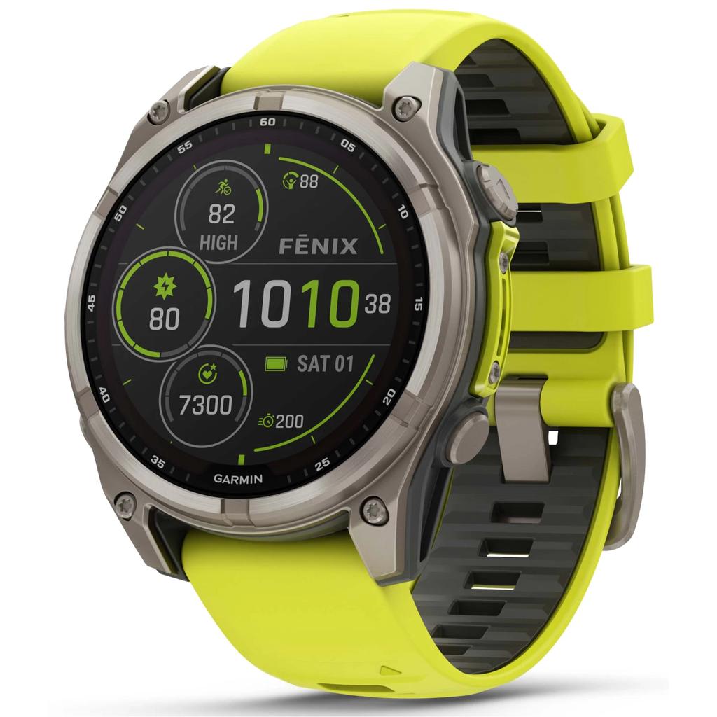 Garmin Smart Watch Fenix 8 HR GPS - Yellow Reconditionné - Garmin refurbished available on Backmarket