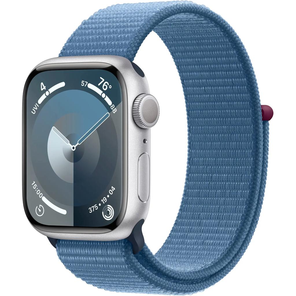 Apple Watch Series 9 (2023) GPS 41 mm - Aluminium Silver - Sport loop Blue Reconditionné - Apple refurbished available on Backmarket