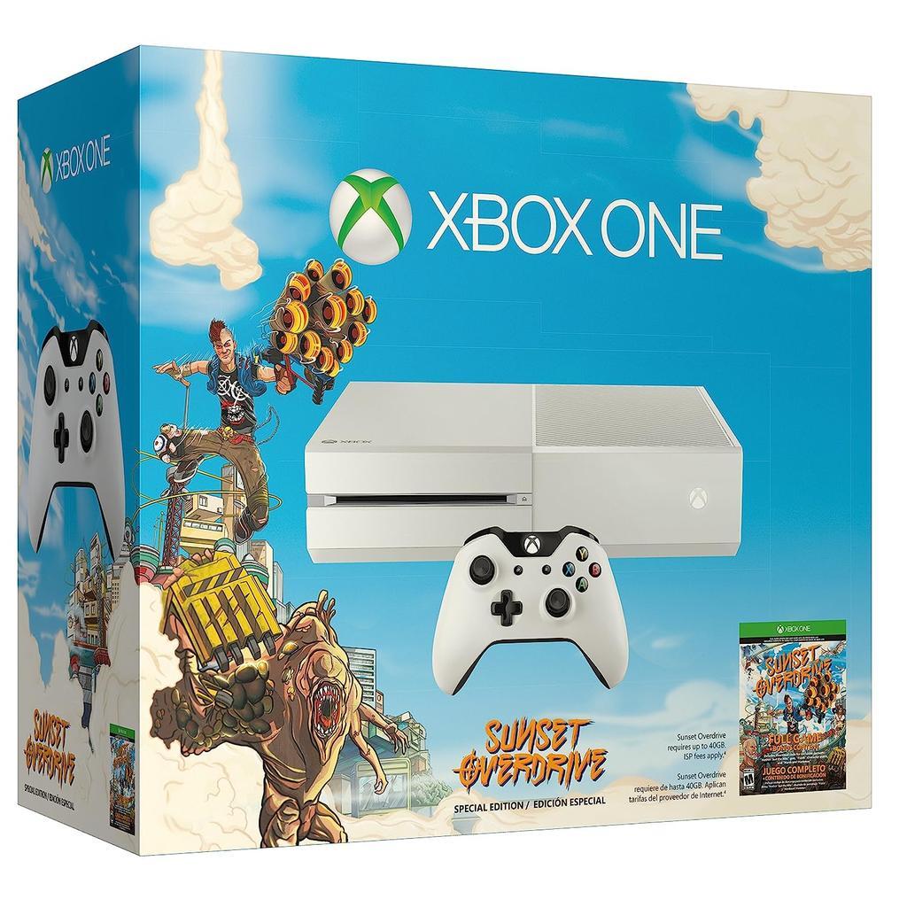 Xbox One 500GB - White - Limited edition Sunset Overdrive + Sunset Overdrive Refurbished - Microsoft refurbished available on Backmarket