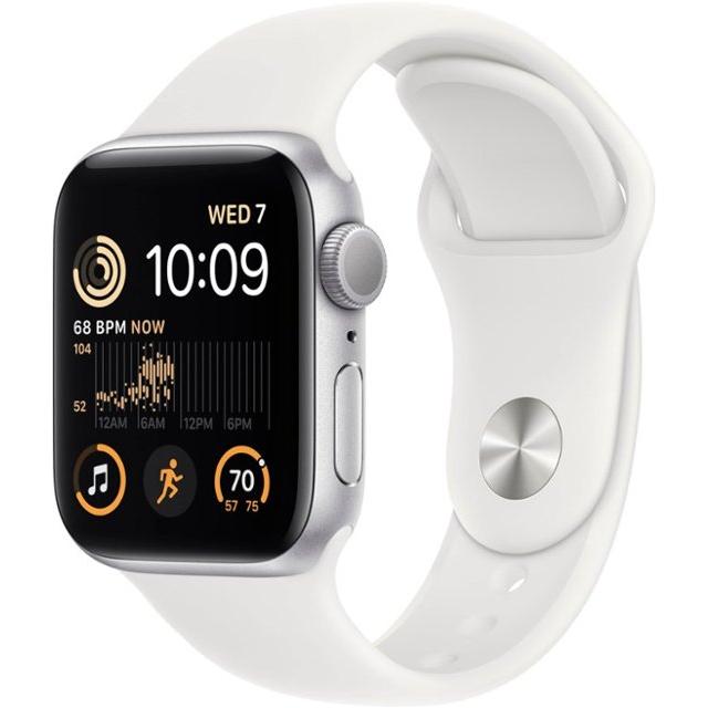 Apple Watch Series SE 2 (2022) GPS 40 mm - Aluminium Silver - Sport band White Refurbished - Apple refurbished available on Backmarket
