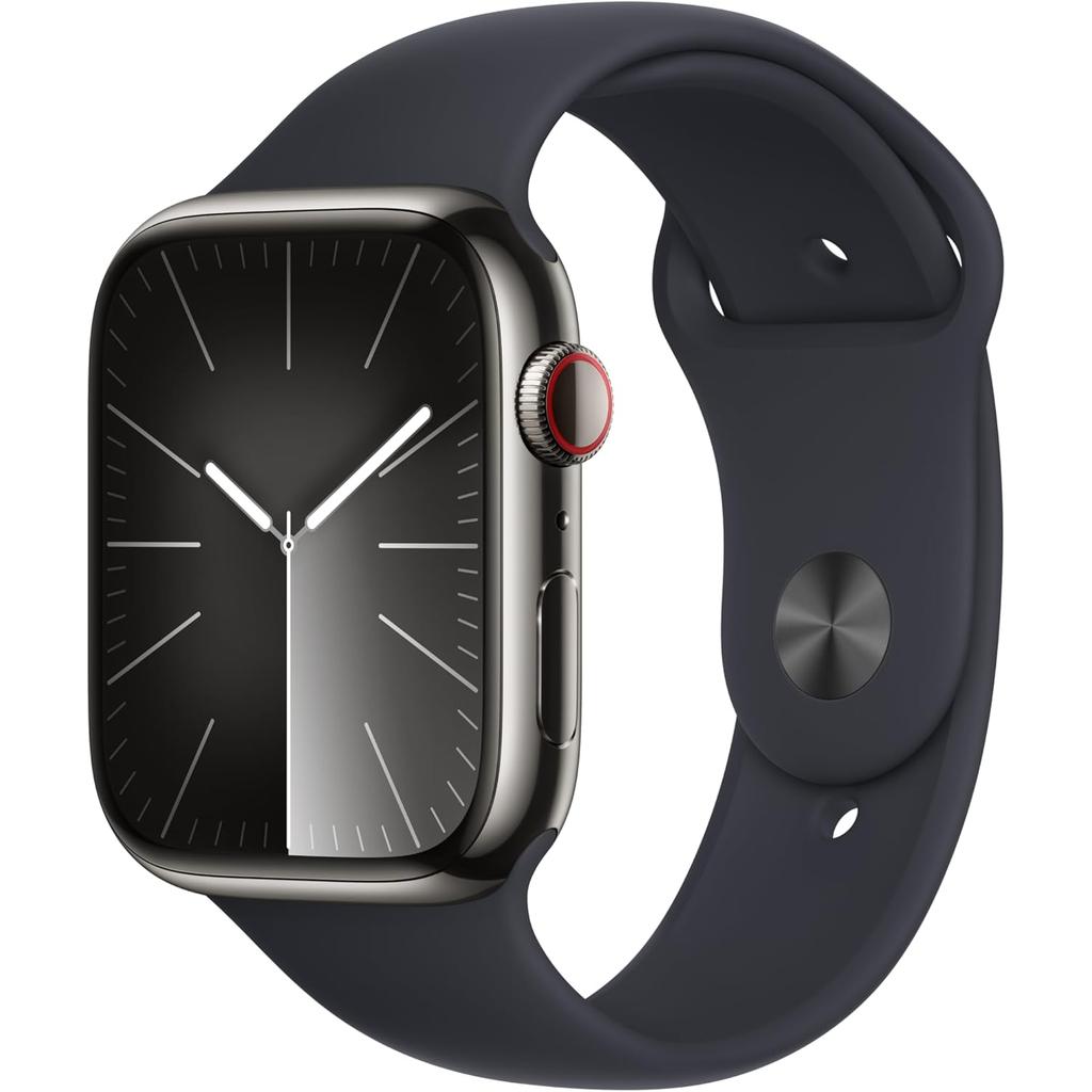 Apple Watch Series 9 (2023) GPS + Cellular 41 mm - Stainless steel Graphite - Sport band Midnight Reconditionné - Apple refurbished available on Backmarket