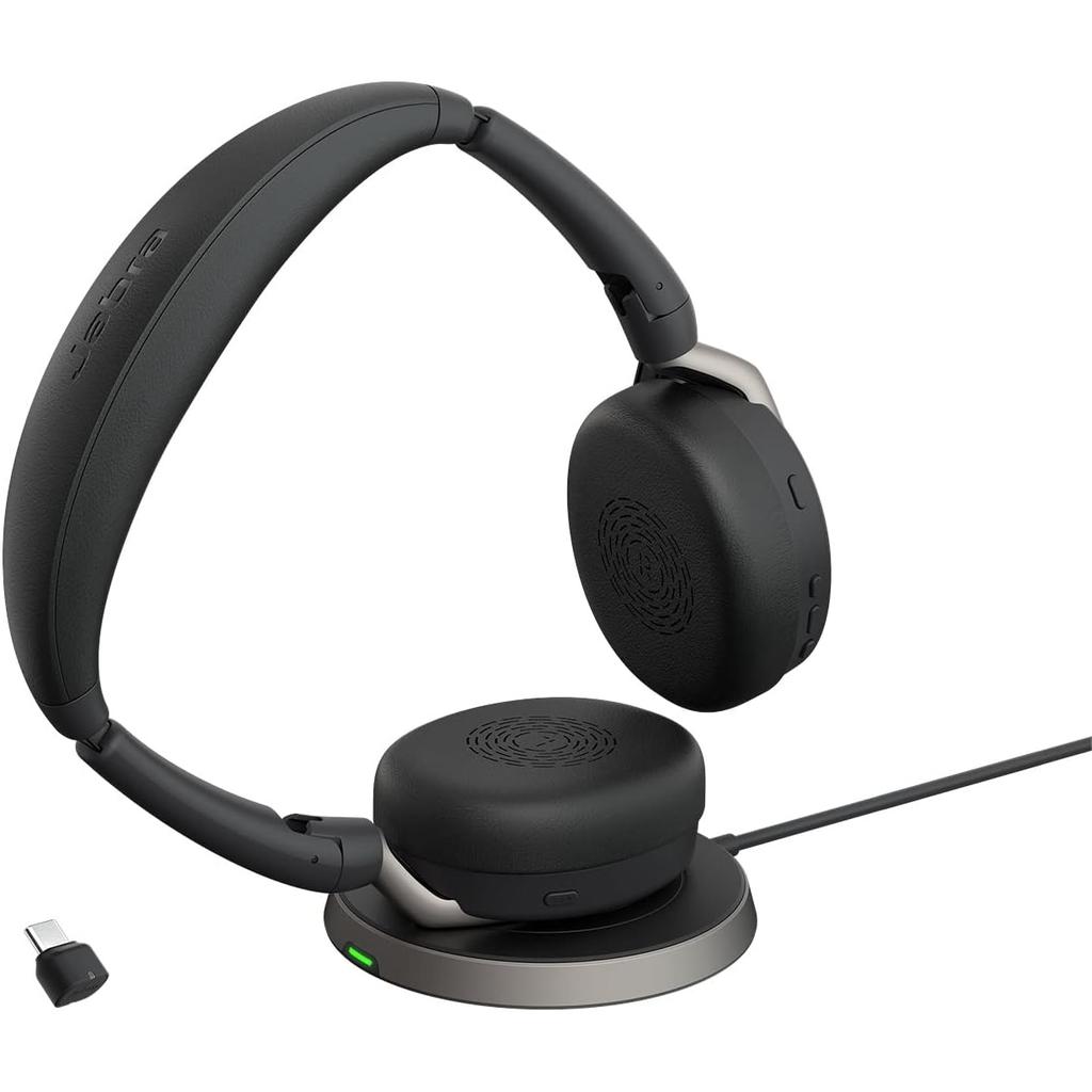 Jabra Evolve 2 65 Flex Noise cancelling Headphone Bluetooth with microphone - Black Refurbished - Jabra refurbished available on Backmarket