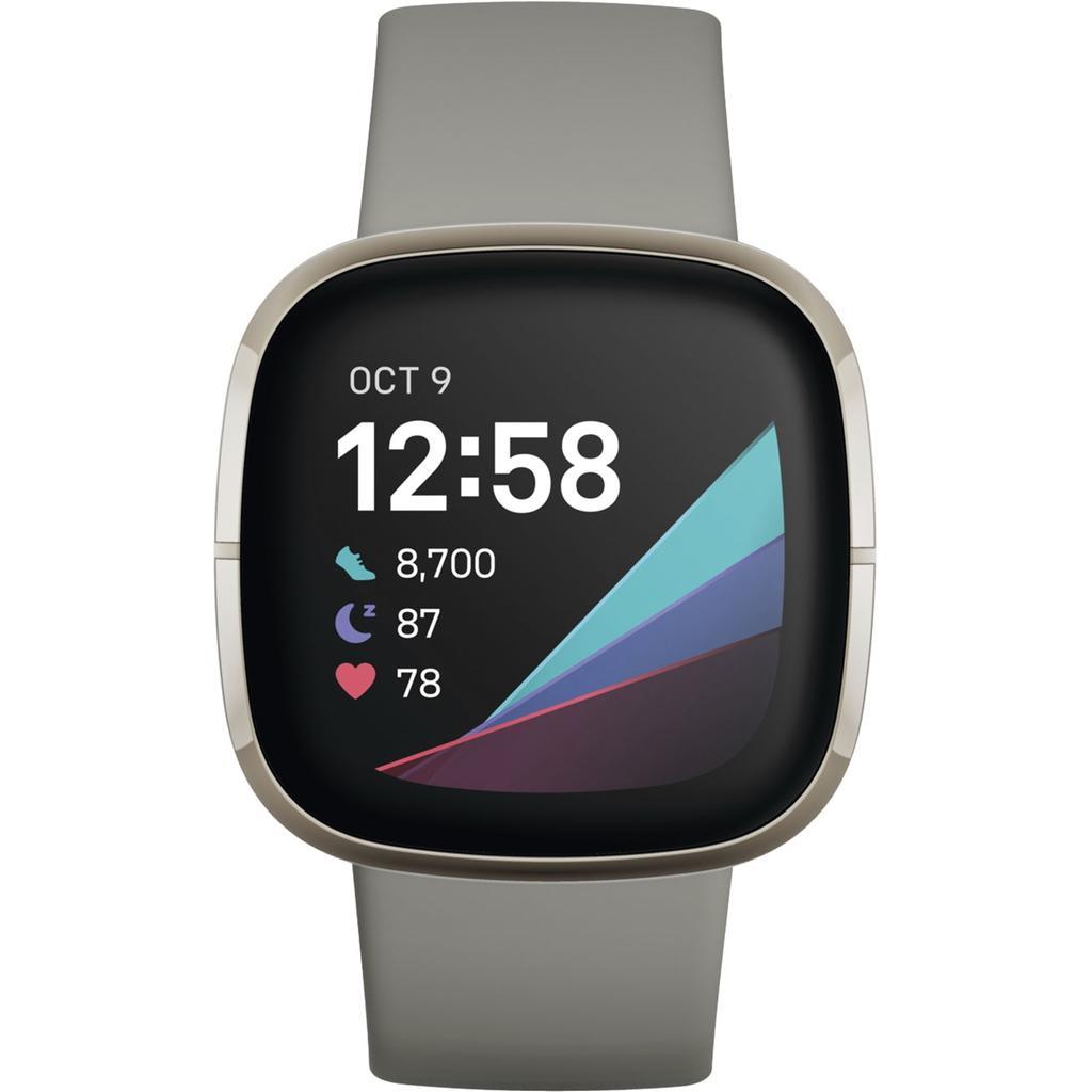 Fitbit Smart Watch Sense Advanced HR - Silver Reconditionné - Fitbit refurbished available on Backmarket