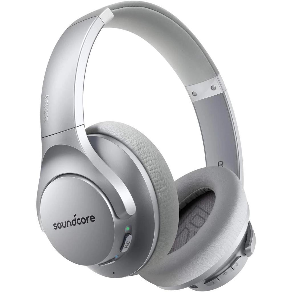 Soundcore Life Q20 Noise cancelling Headphone Bluetooth with microphone - Silver Refurbished - Anker Soundcore refurbished available on Backmarket