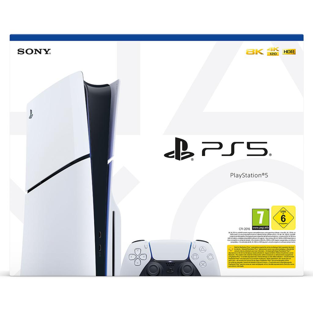 PlayStation 5 Slim 1000GB - White Refurbished - View 5 - Sony