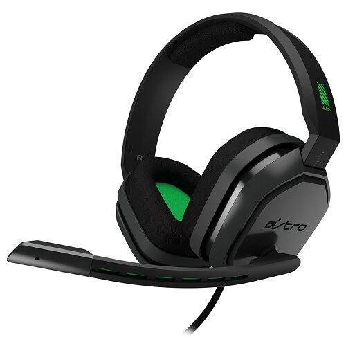 Logitech Astro A10 Noise cancelling Gaming Headphone with microphone - Gray/Green Refurbished - Logitech refurbished available on Backmarket