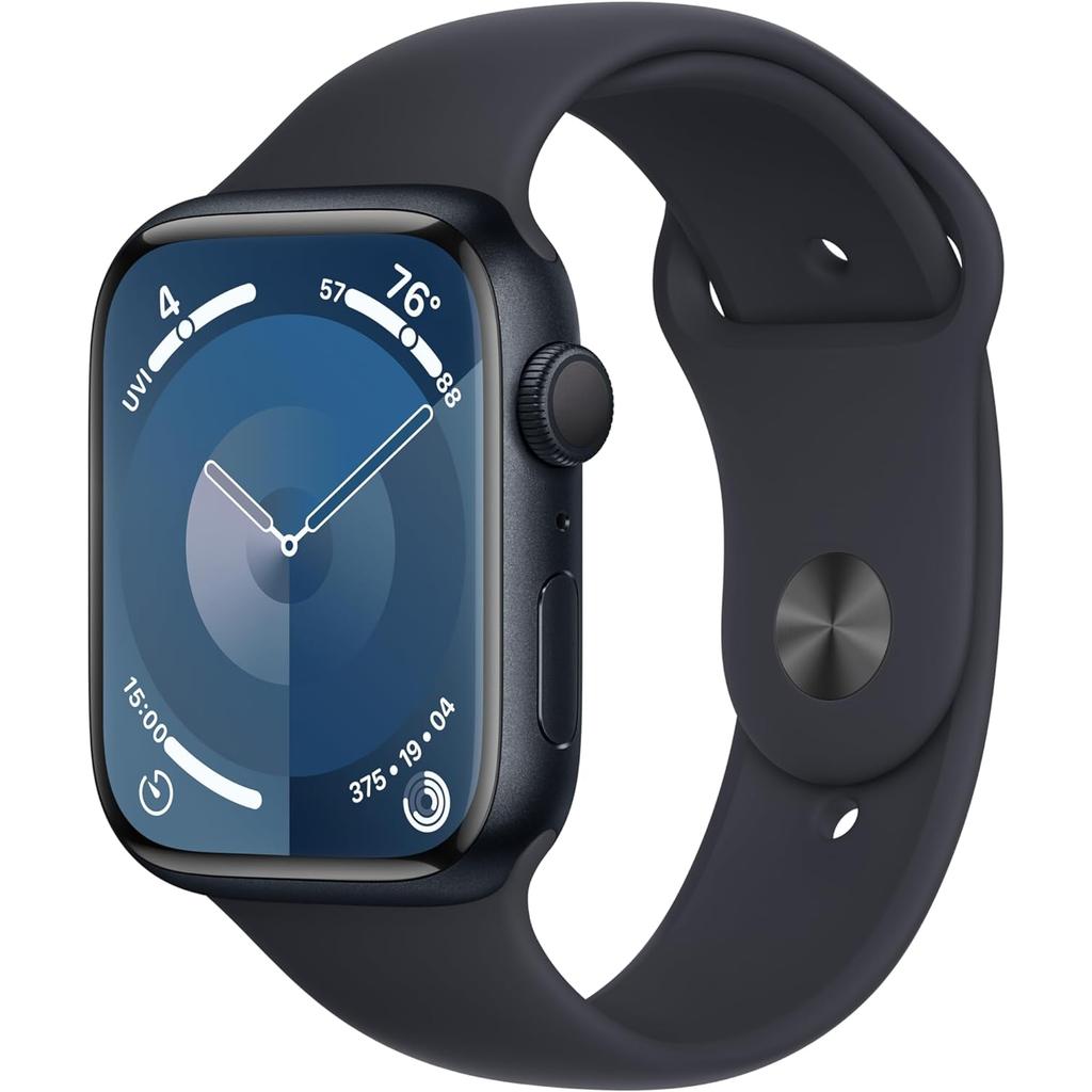 Apple Watch Series 9 (2023) GPS 45 mm - Aluminium Midnight - Sport band Black Refurbished - Apple refurbished available on Backmarket