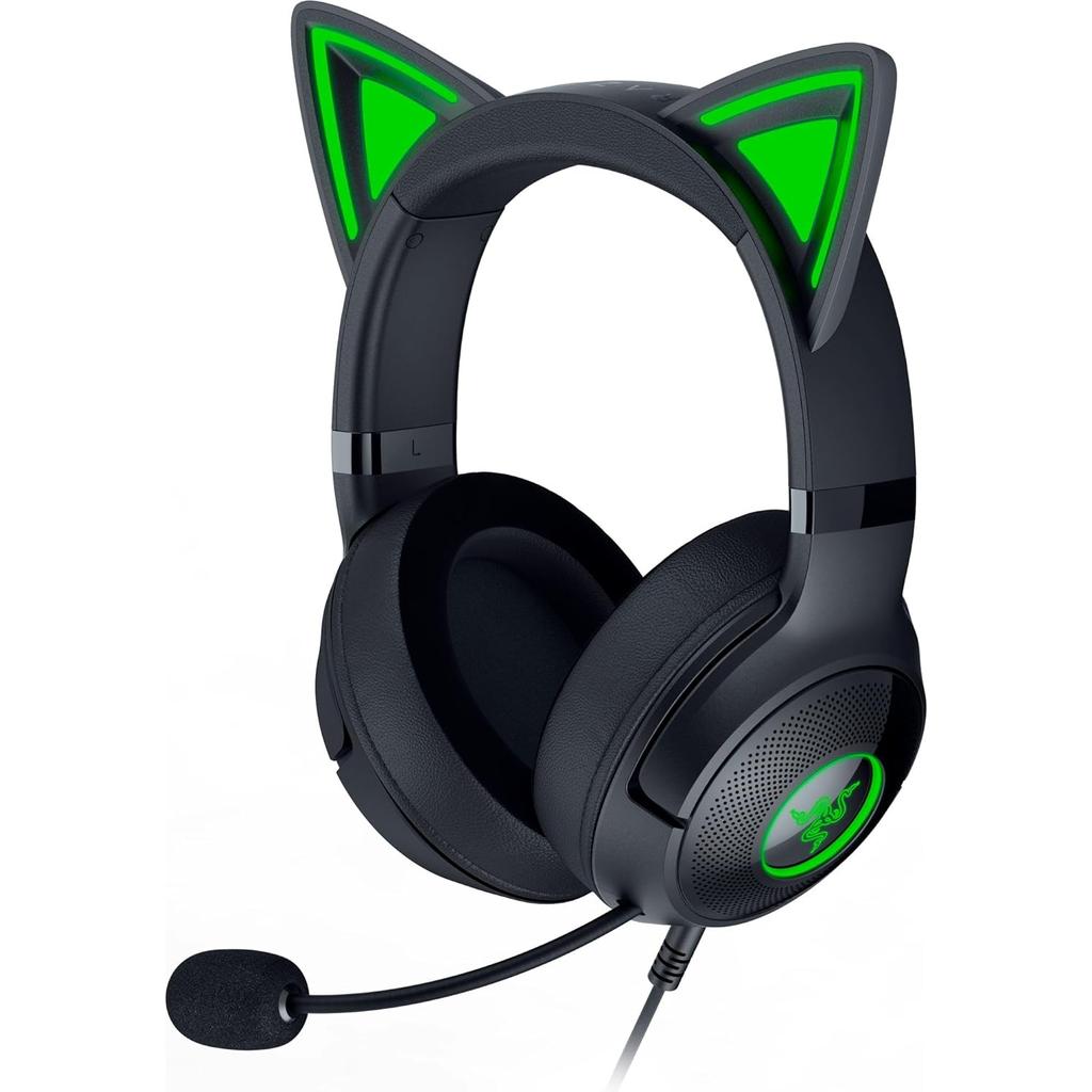 Razer Kraken Kitty V2 Noise cancelling Gaming Headphone with microphone - Black Reconditionné - Razer refurbished available on Backmarket