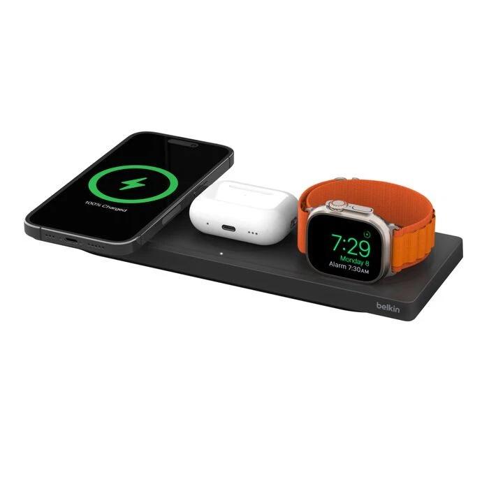 Belkin 3-in-1 MagSafe Wireless Charger Pad Smartphone Accessories Reconditionné - Belkin refurbished available on Backmarket