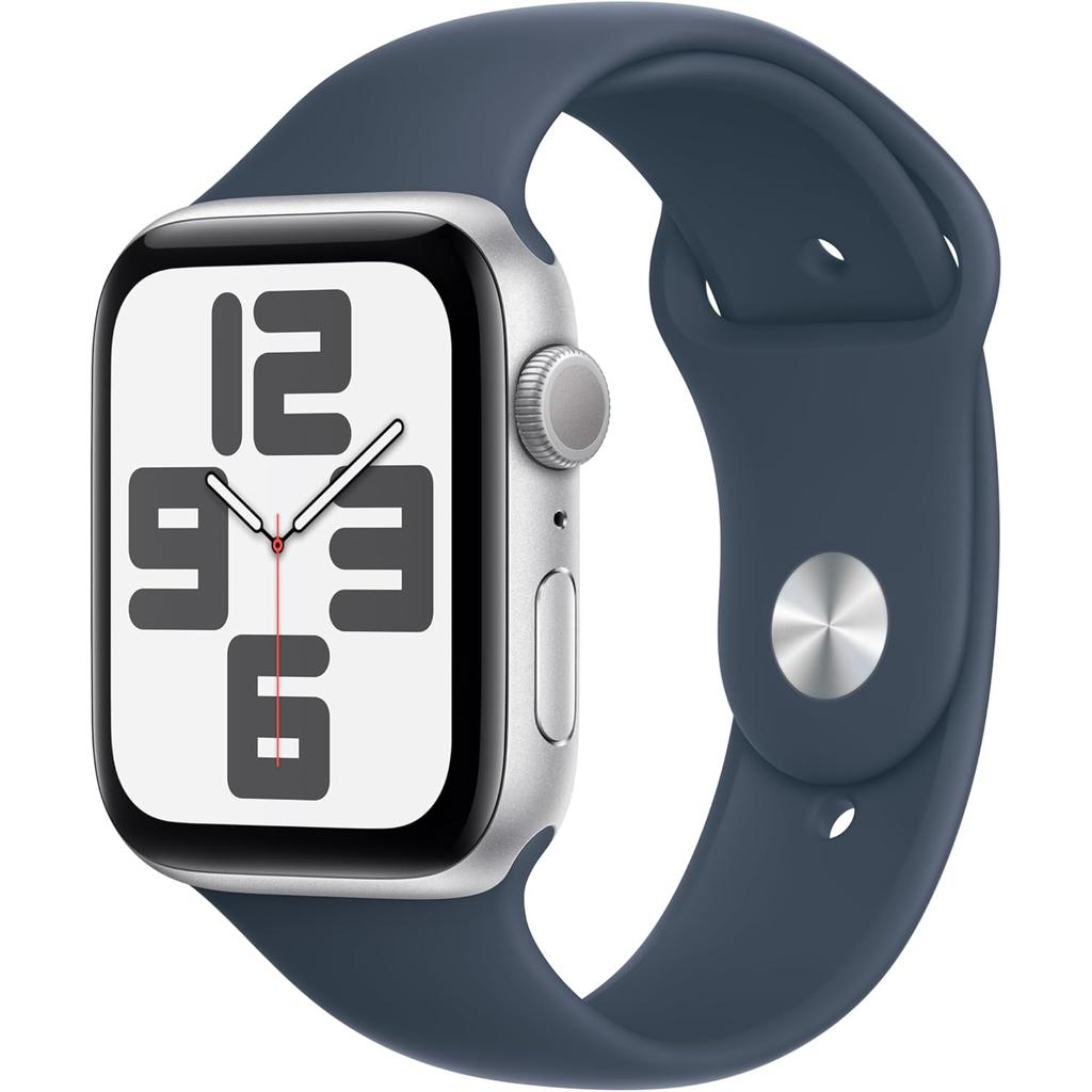 Apple Watch Series SE 2 (2022) GPS 44 mm - Aluminium Silver - Sport band Blue Reconditionné - Apple refurbished available on Backmarket