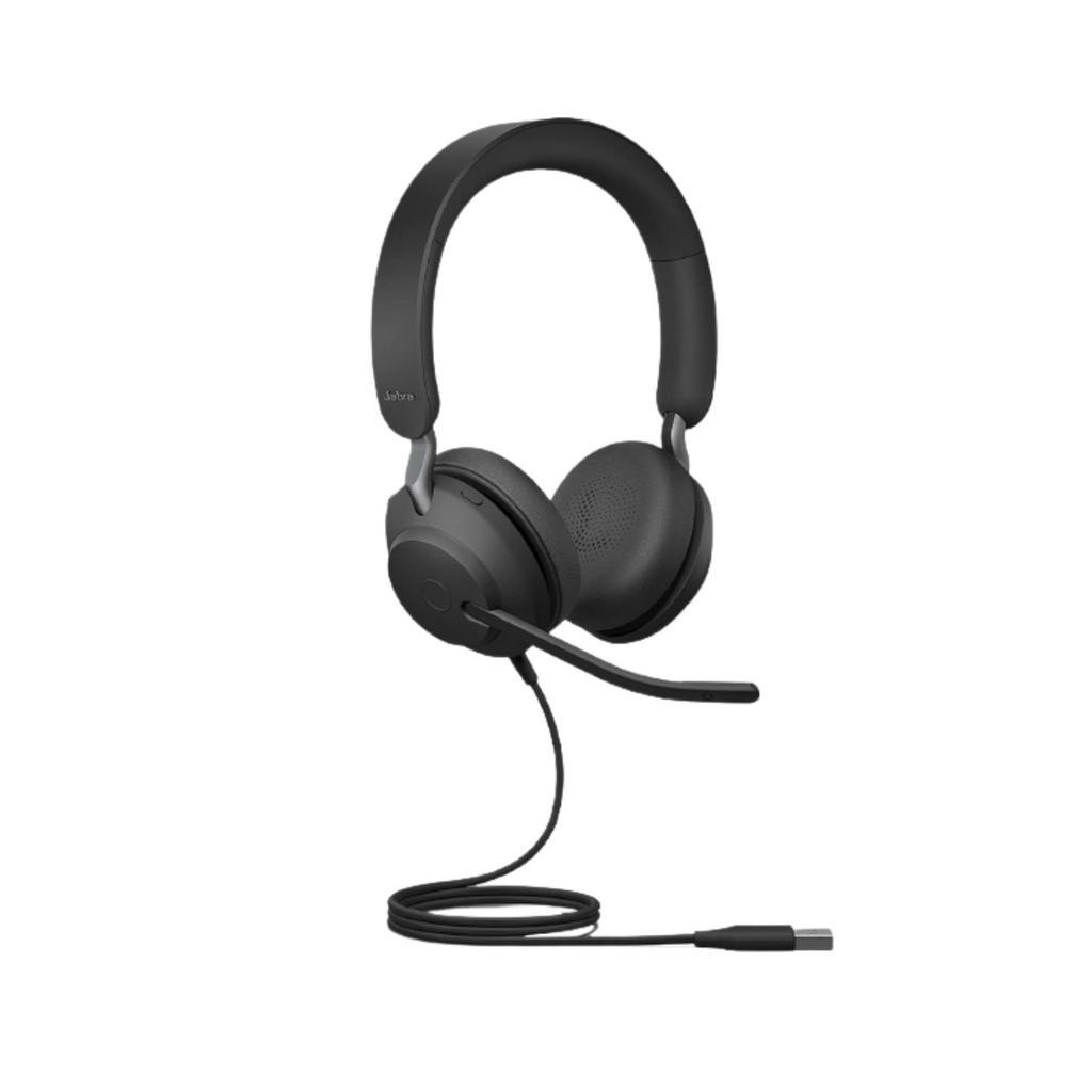 Jabra Evolve2 40 MS Noise cancelling Headphone Bluetooth with microphone - Black Reconditionné - Jabra refurbished available on Backmarket