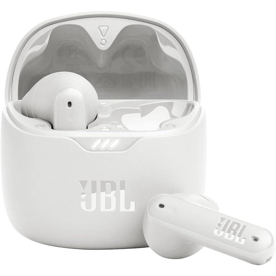JBL Tune Flex Earbud Noise-Cancelling Bluetooth Earphones - White Refurbished - JBL refurbished available on Backmarket