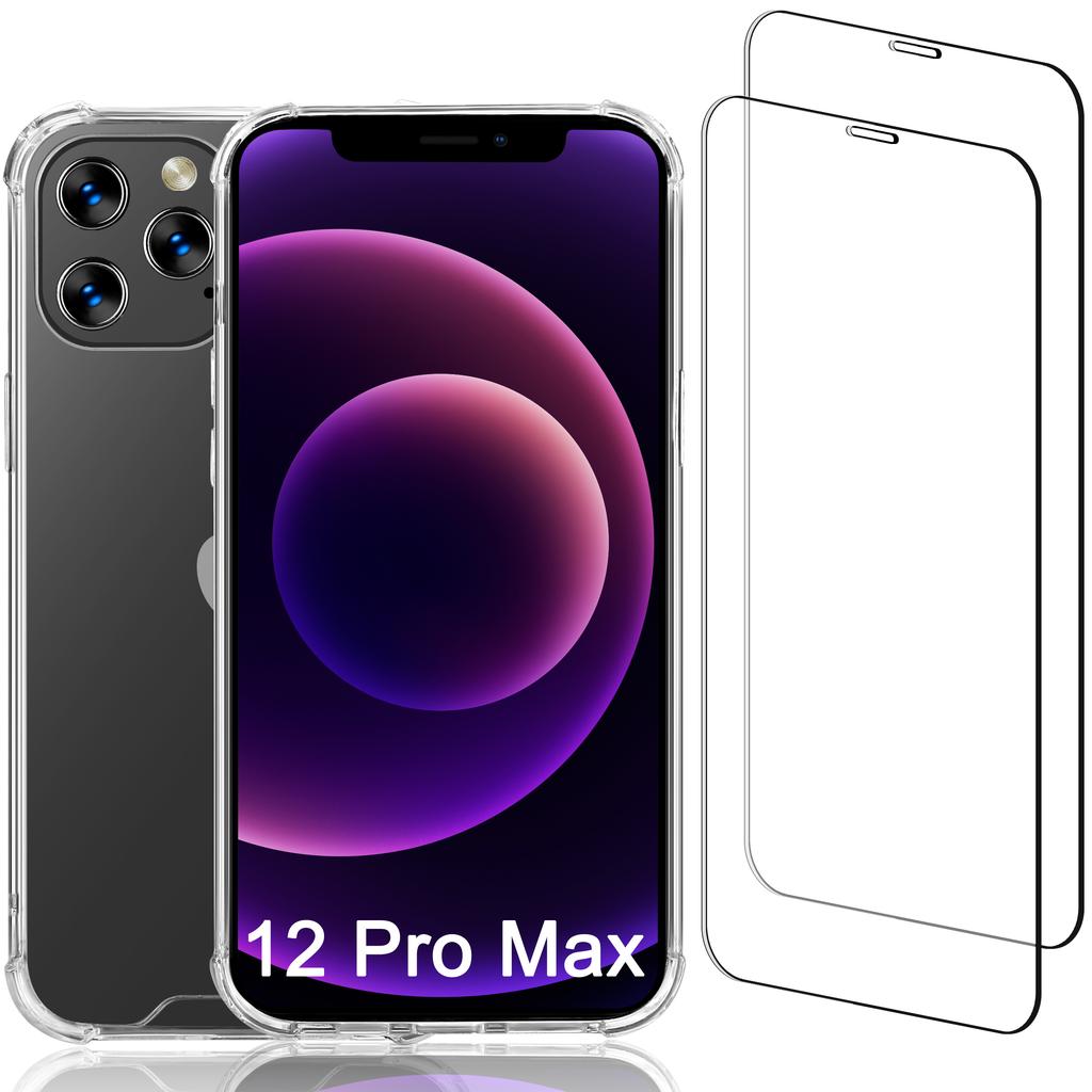 iPhone 12 Pro Max case and 2 protective screens - Recycled plastic - Transparent Refurbished - Eco Tech (or EcoTech, depending on the brand's refurbished available on Backmarket