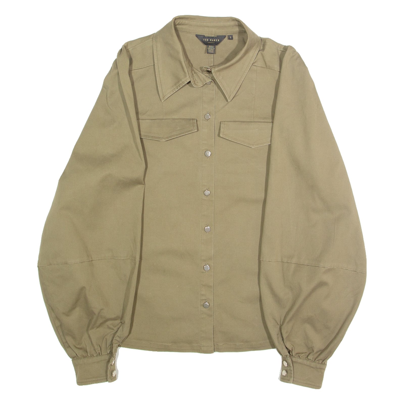 TED BAKER Womens Coach Jacket Green L Refurbished - N/A refurbished available on Cerqular