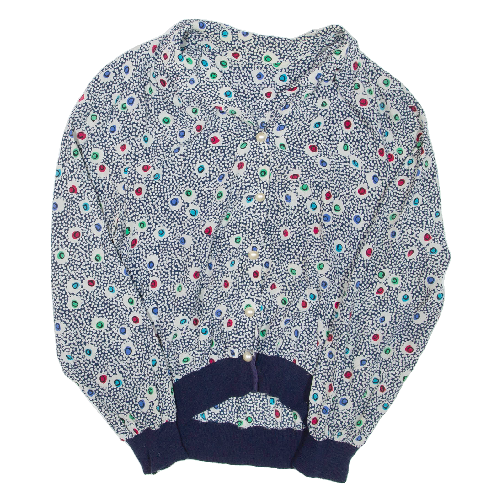 Buy Womens Printed Blouse White V-Neck Long Sleeve Spotted M Refurbished - $16.89 Womens Printed Blouse White V-Neck Long Sleeve Spotted M Refurbished - N/A refurbished available on Cerqular