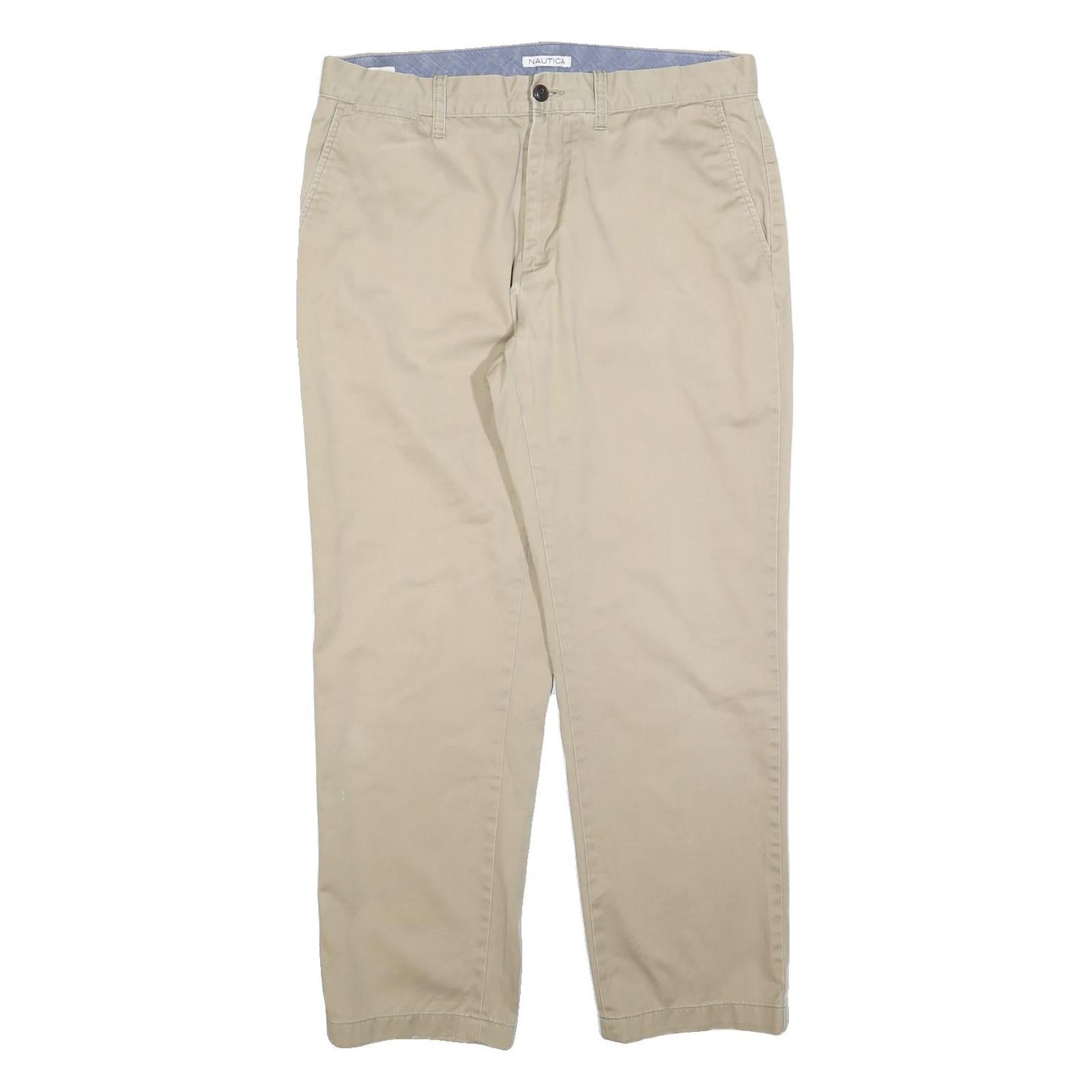 Buy NAUTICA Mens Regular Fit Beige Cotton Blend Trousers W34 L30 Classic Zip Refurbished - $29.89 NAUTICA Mens Regular Fit Beige Cotton Blend Trousers W34 L30 Classic Zip Refurbished - N/A refurbished available on Cerqular