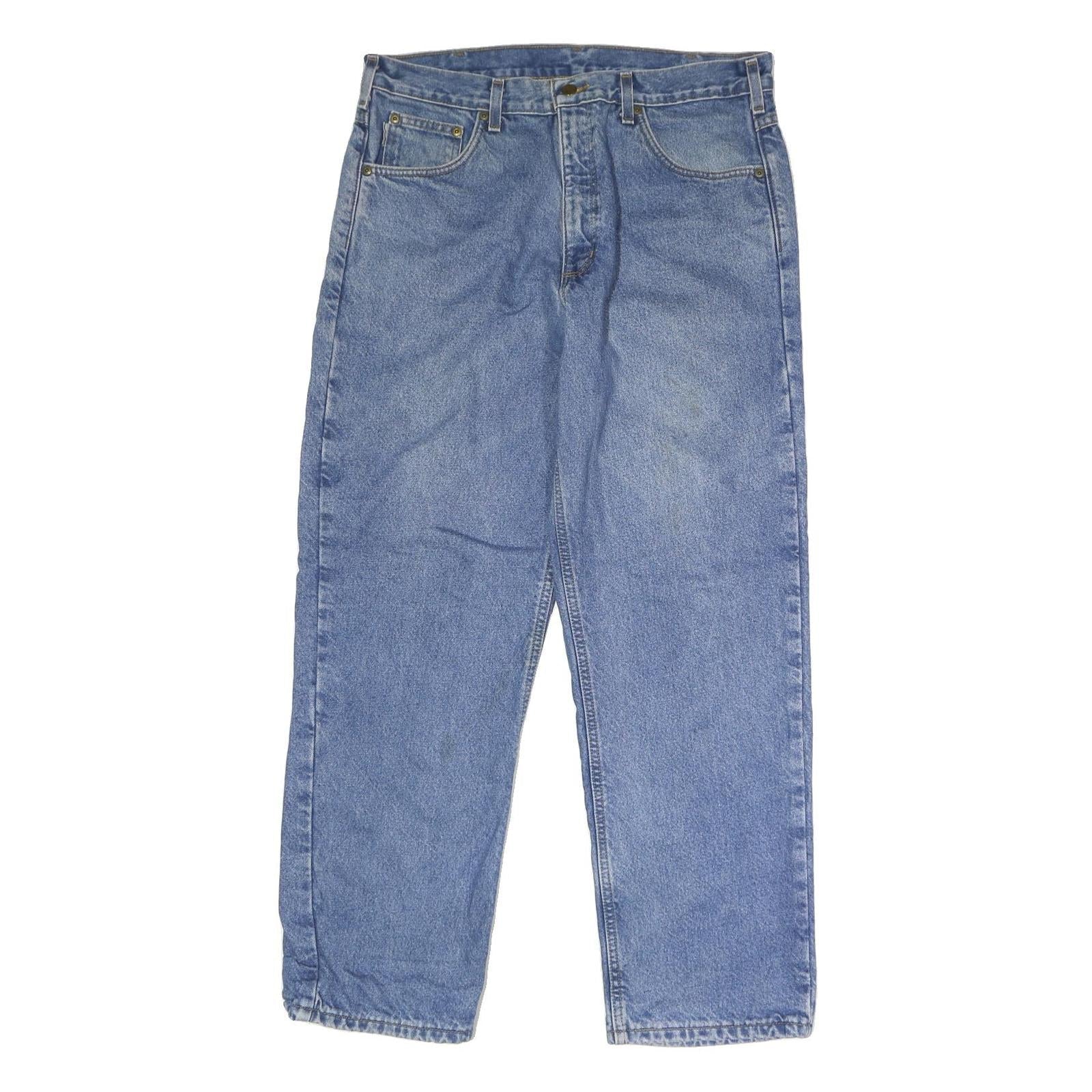 CARHARTT Mens Jeans Blue Relaxed Straight Denim Medium W35 L30 Workwear Refurbished - N/A refurbished available on Cerqular
