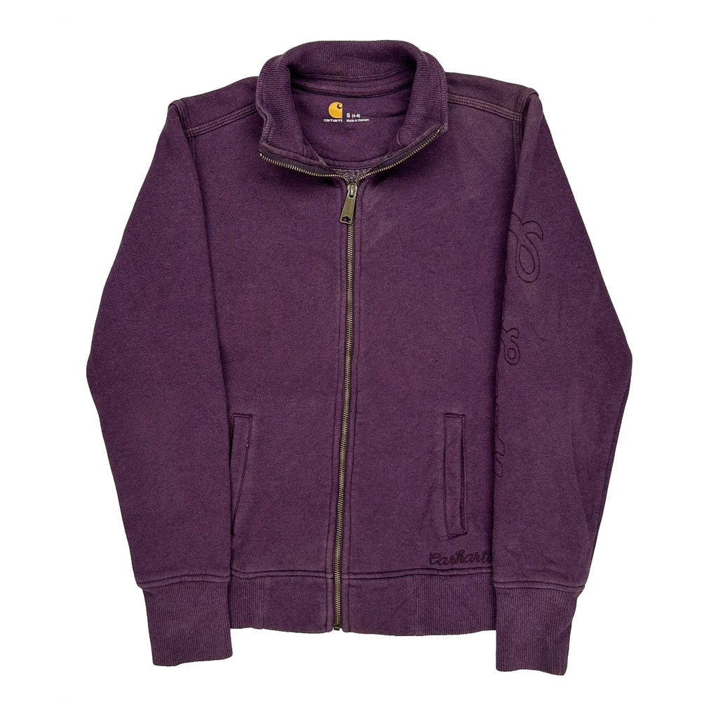 Carhartt Zip Up - Small Purple Cotton Blend Refurbished - Thrifted (note: this is a term often used to describe second- refurbished available on Cerqular