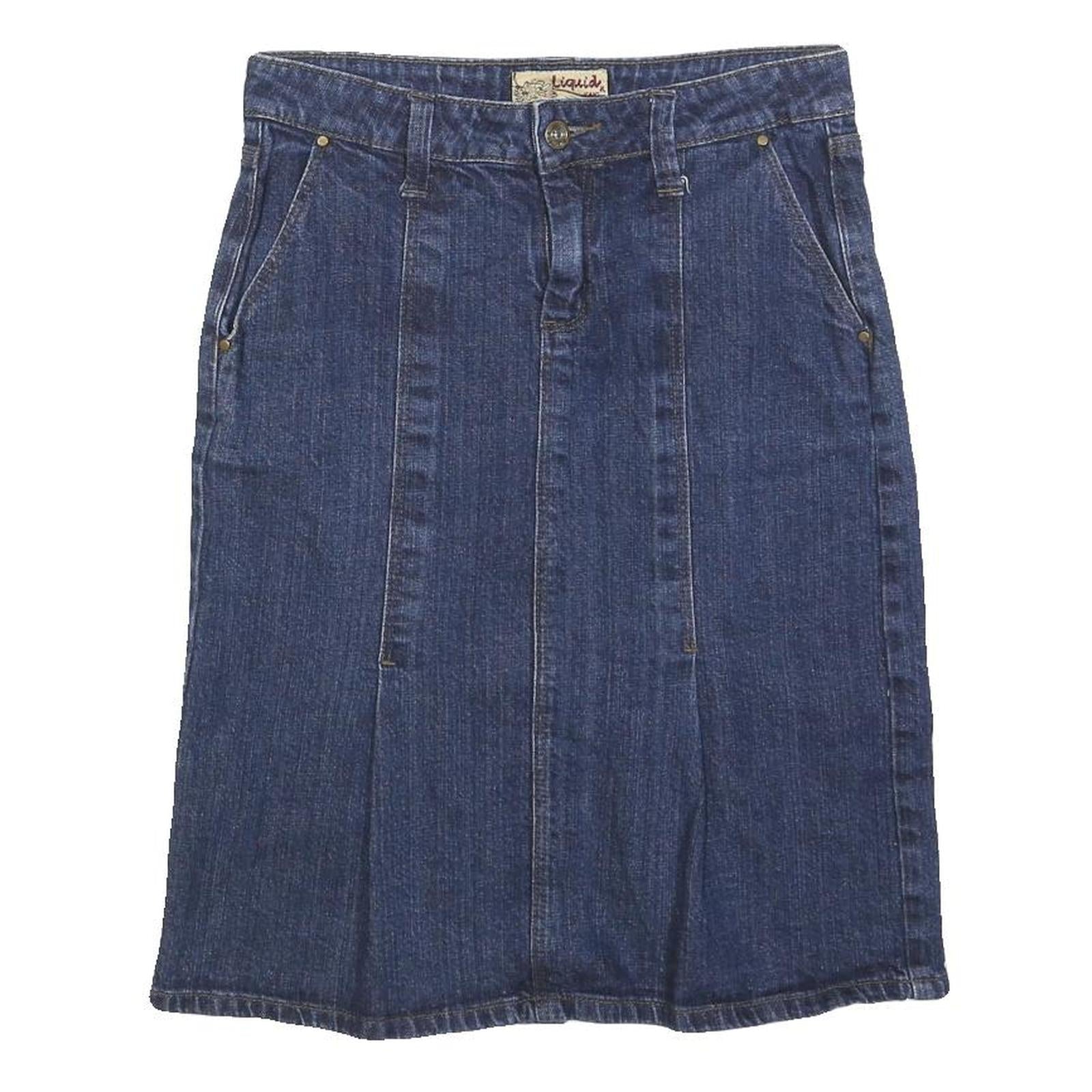 Buy LIQUID Womens Blue Denim Pencil Knee Length Cotton Skirt Size S Casual Refurbished - $19.49 LIQUID Womens Blue Denim Pencil Knee Length Cotton Skirt Size S Casual Refurbished - N/A refurbished available on Cerqular