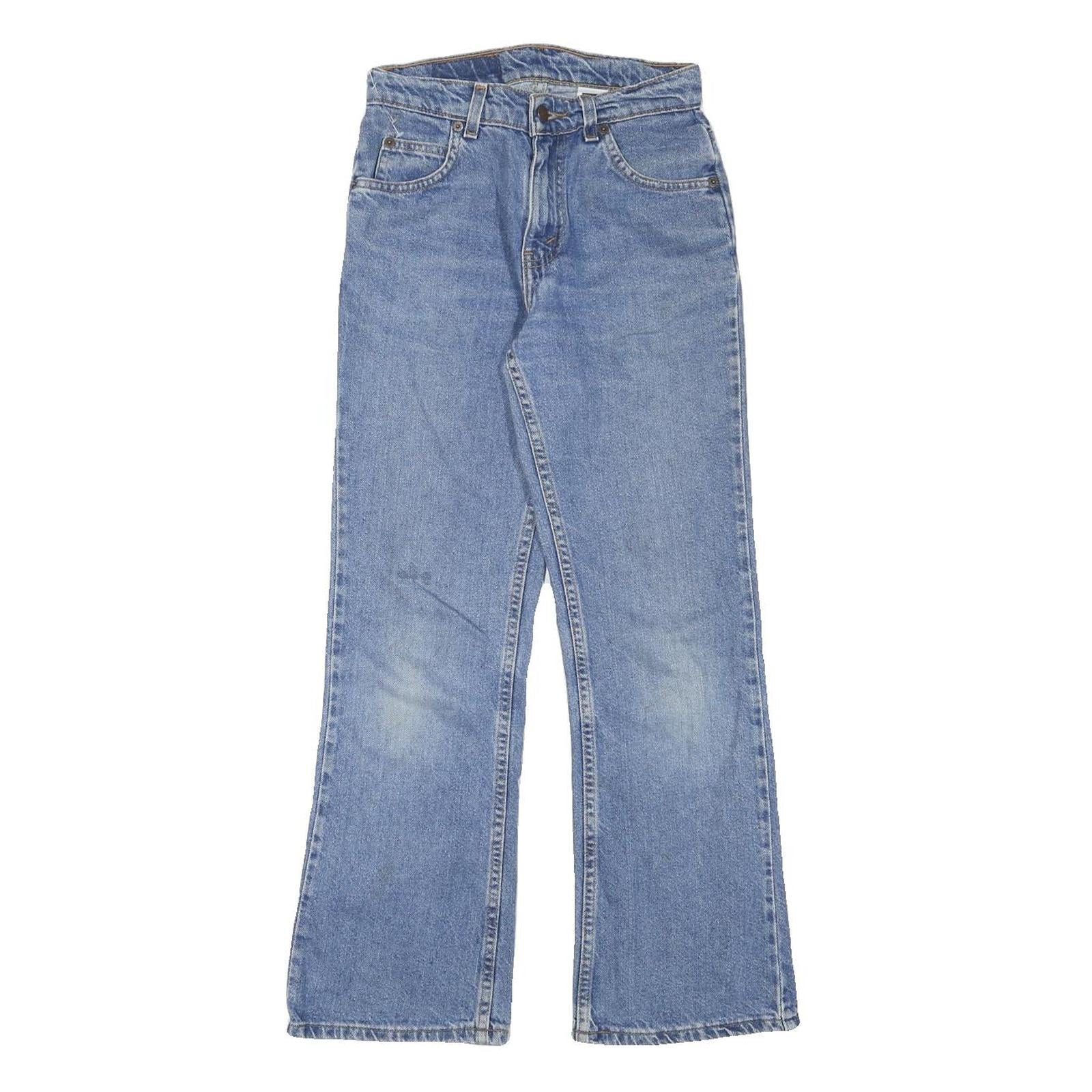 LEVI'S Womens Jeans Blue Regular Flared Denim Medium W24 L27 Classic Fit Zip Refurbished - N/A refurbished available on Cerqular