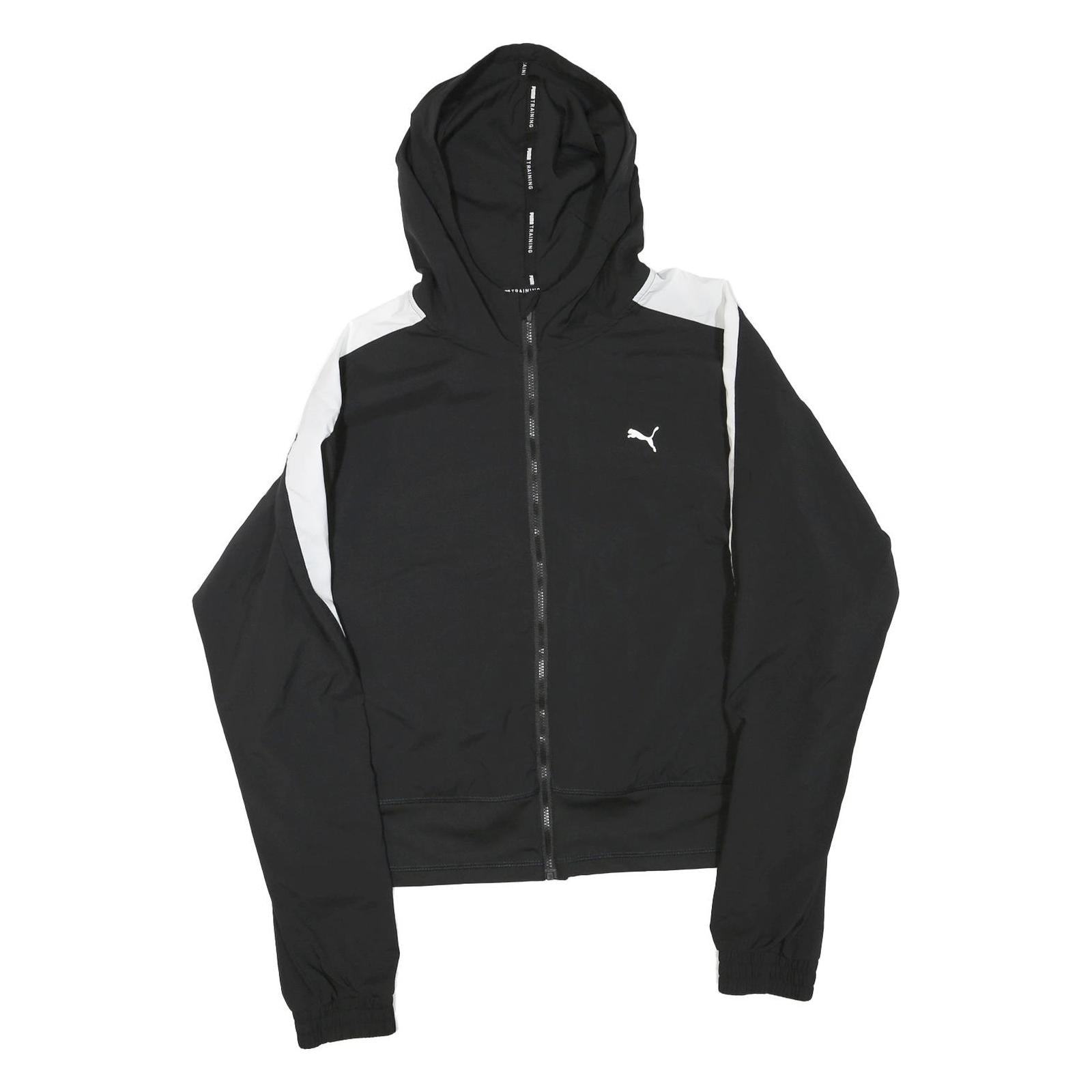 PUMA Mens Black & White Training Zip Hoodie Jacket M Polyester Blend Sportswear Refurbished - N/A refurbished available on Cerqular