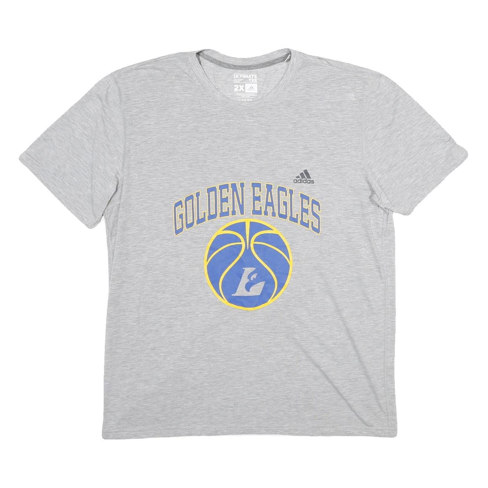 ADIDAS Mens Grey Golden Eagles Graphic T-Shirt 2XL Short Sleeve Crew Neck Sports Refurbished - N/A refurbished available on Cerqular