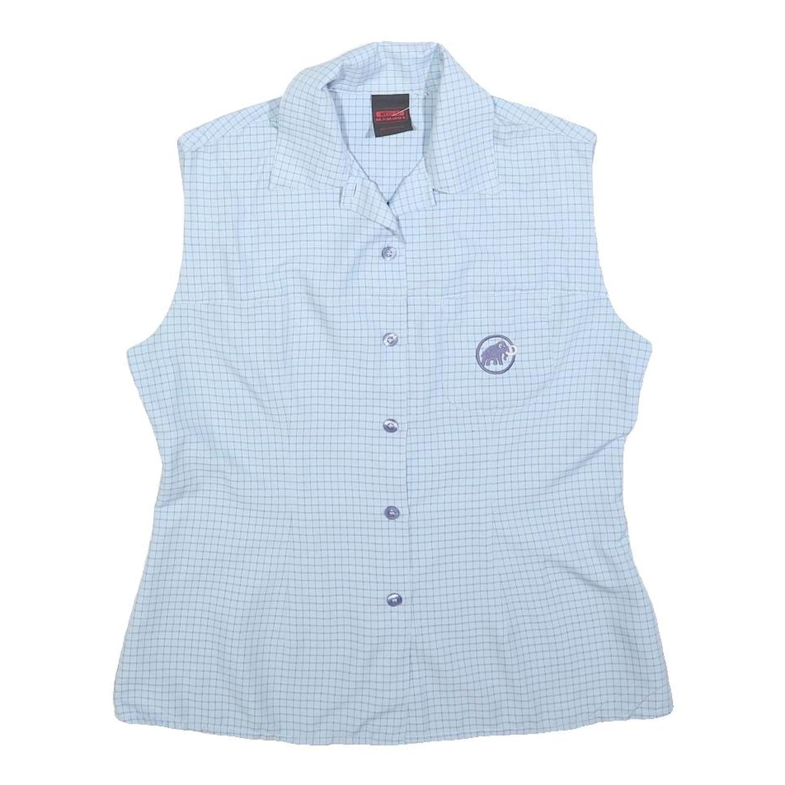 MAMMUT Womens Blue Check Sleeveless Shirt M Lightweight Summer Top Outdoor Refurbished - N/A refurbished available on Cerqular