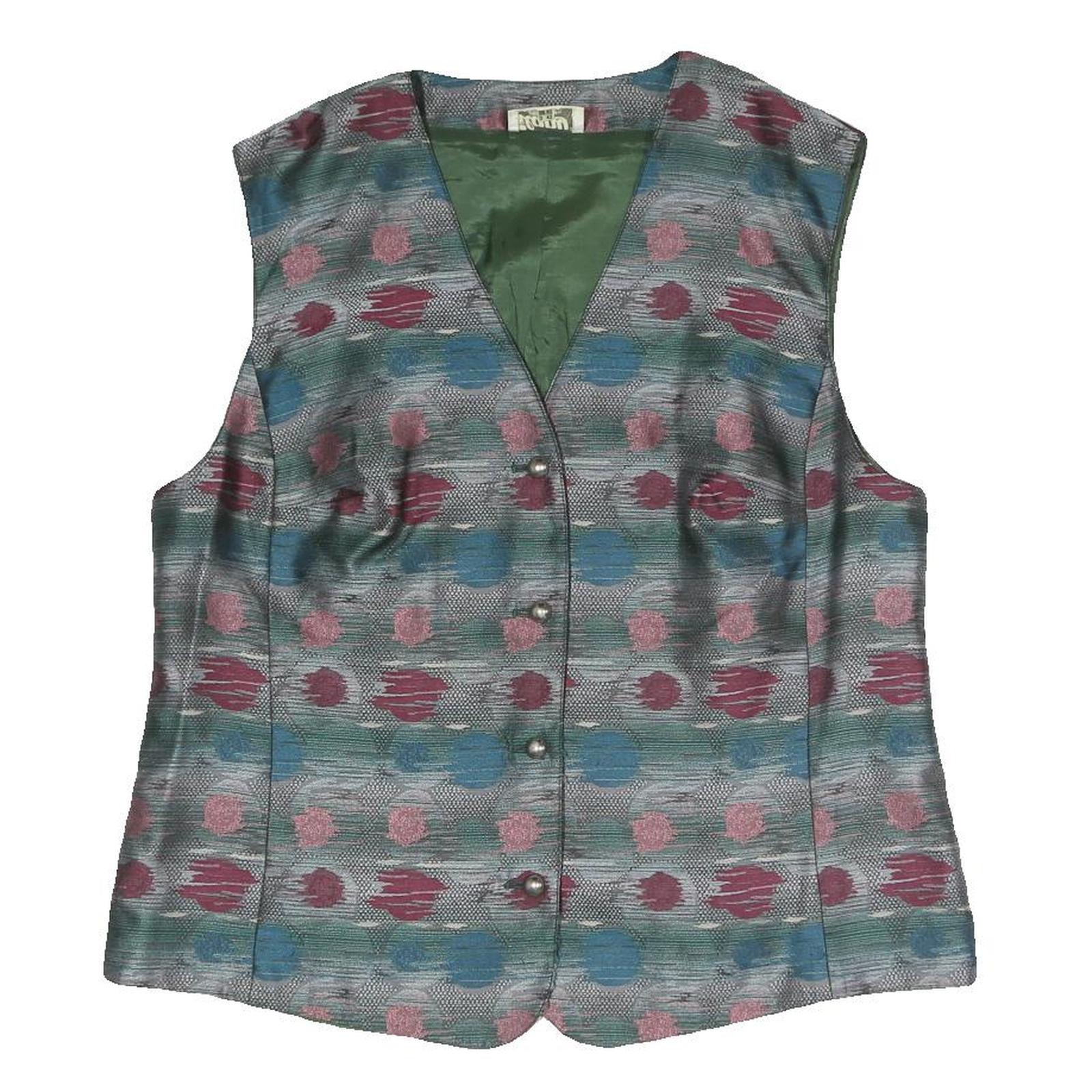 Buy ILANY Womens Multicoloured Button Jacket L Polyester Blend Striped Pattern Refurbished - $37.69 ILANY Womens Multicoloured Button Jacket L Polyester Blend Striped Pattern Refurbished - N/A refurbished available on Cerqular