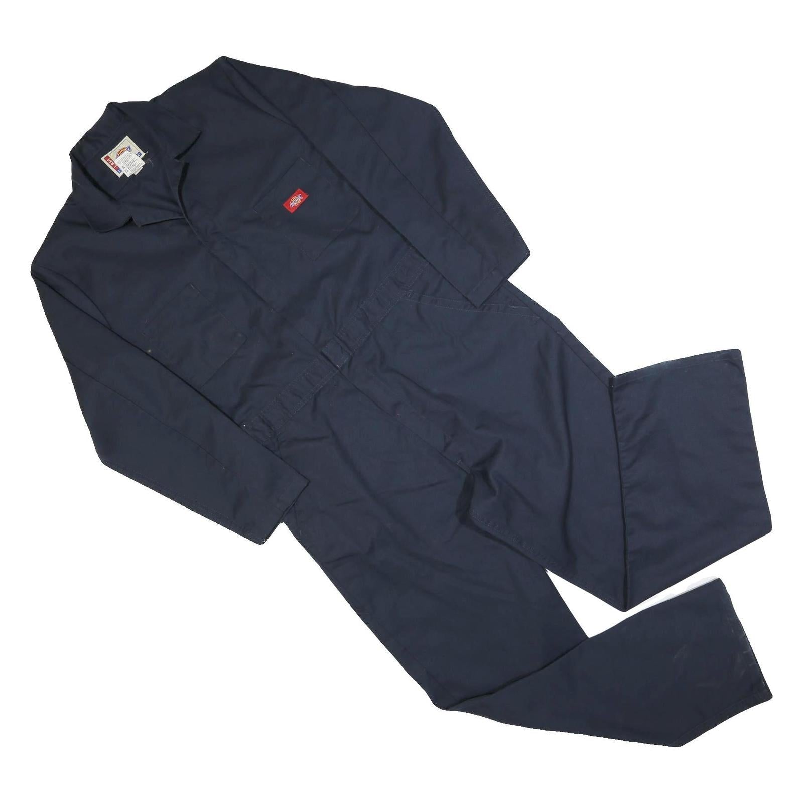 DICKIES Mens Navy Blue Cotton Blend Dungarees L W40 L30 Workwear Relaxed Fit Refurbished - N/A refurbished available on Cerqular