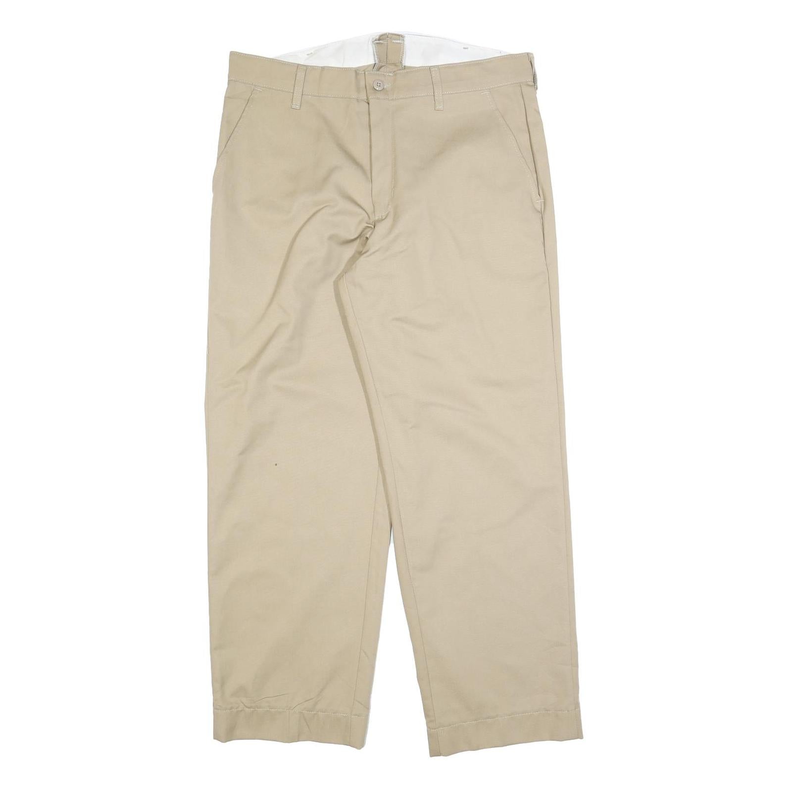 RED KAP Mens Cotton Blend Beige Regular Fit Straight Leg Trousers W36 L30 Refurbished - N/A refurbished available on Cerqular