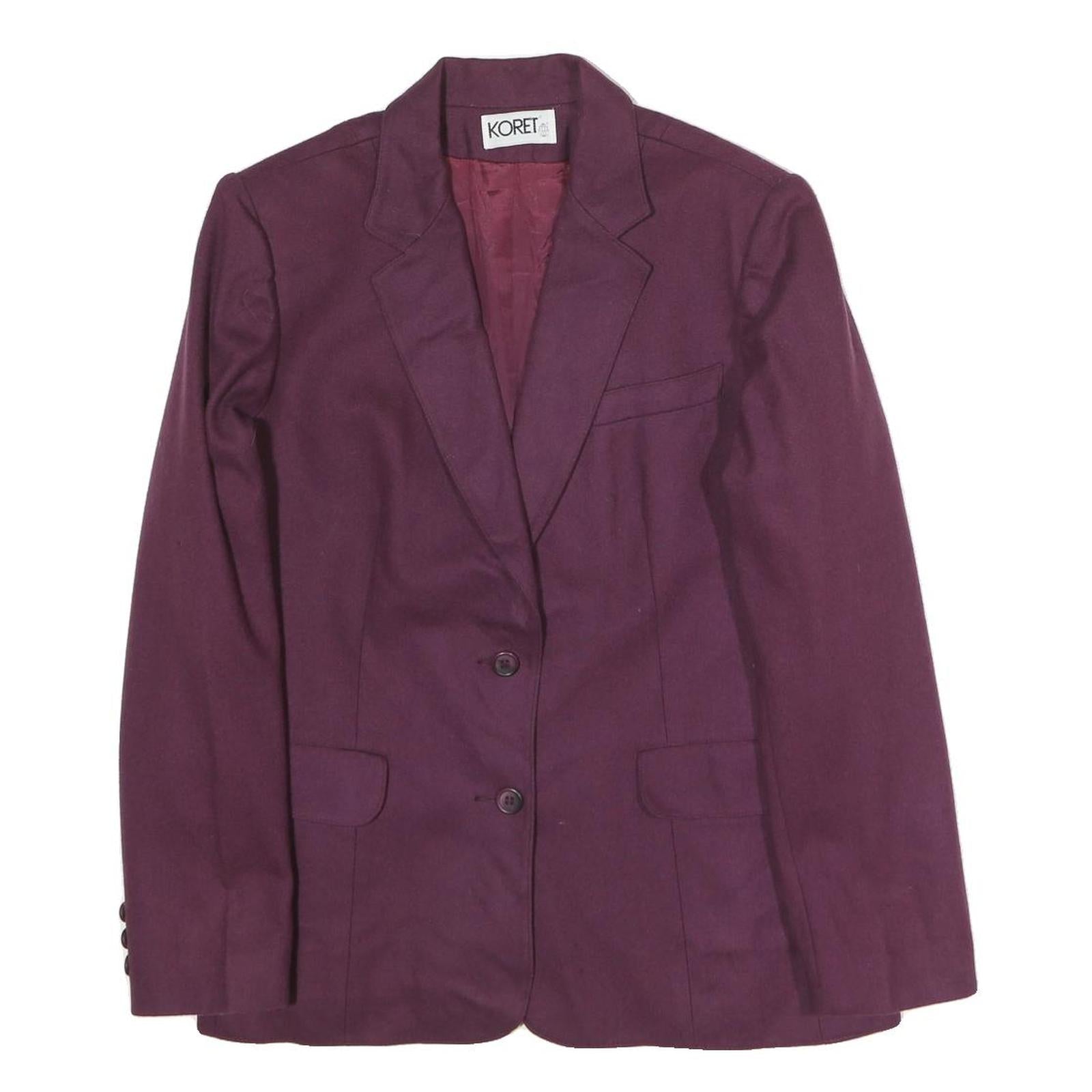Buy KORET Womens Maroon Wool Blazer Jacket M Button Closure Tailored Plain Refurbished - $48.09 KORET Womens Maroon Wool Blazer Jacket M Button Closure Tailored Plain Refurbished - N/A refurbished available on Cerqular