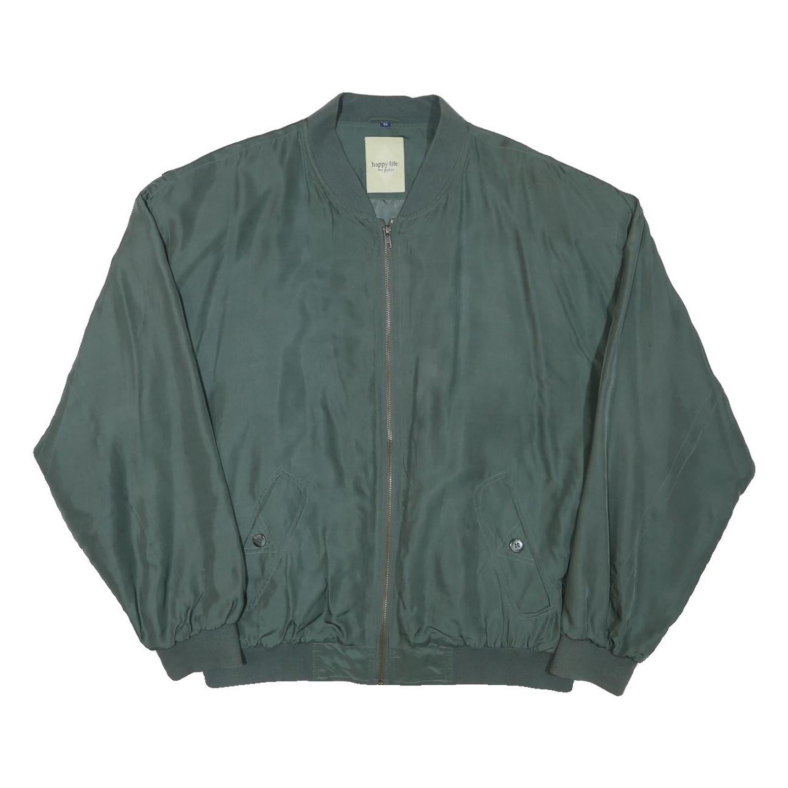 Buy HAPPY LIFE Mens Green Bomber Jacket L Polyester Blend Plain Zip Comfortable Refurbished - $32.49 HAPPY LIFE Mens Green Bomber Jacket L Polyester Blend Plain Zip Comfortable Refurbished - N/A refurbished available on Cerqular