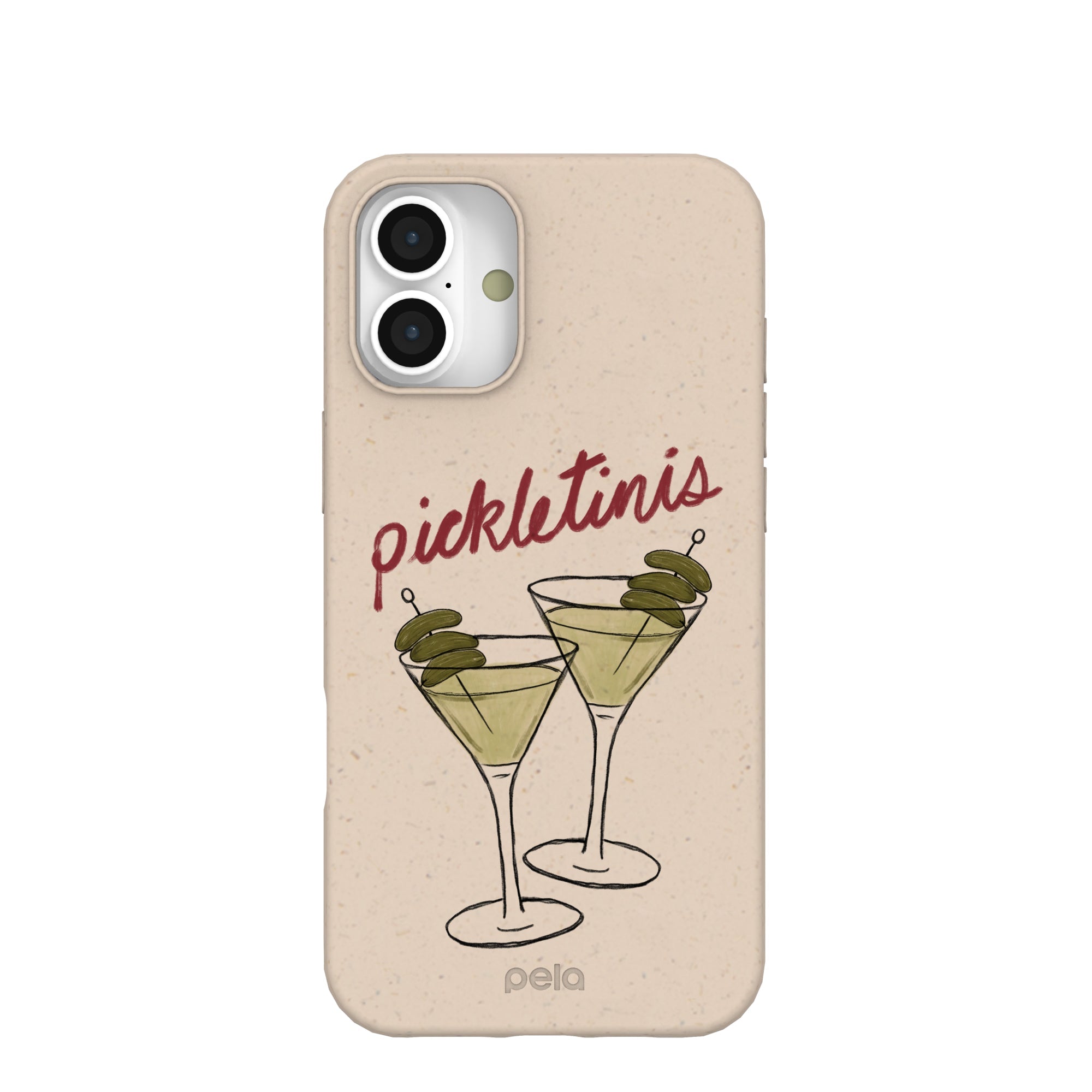Seashell Pickletinis iPhone 16 Plus Case Refurbished - Pela Case refurbished available on Cerqular