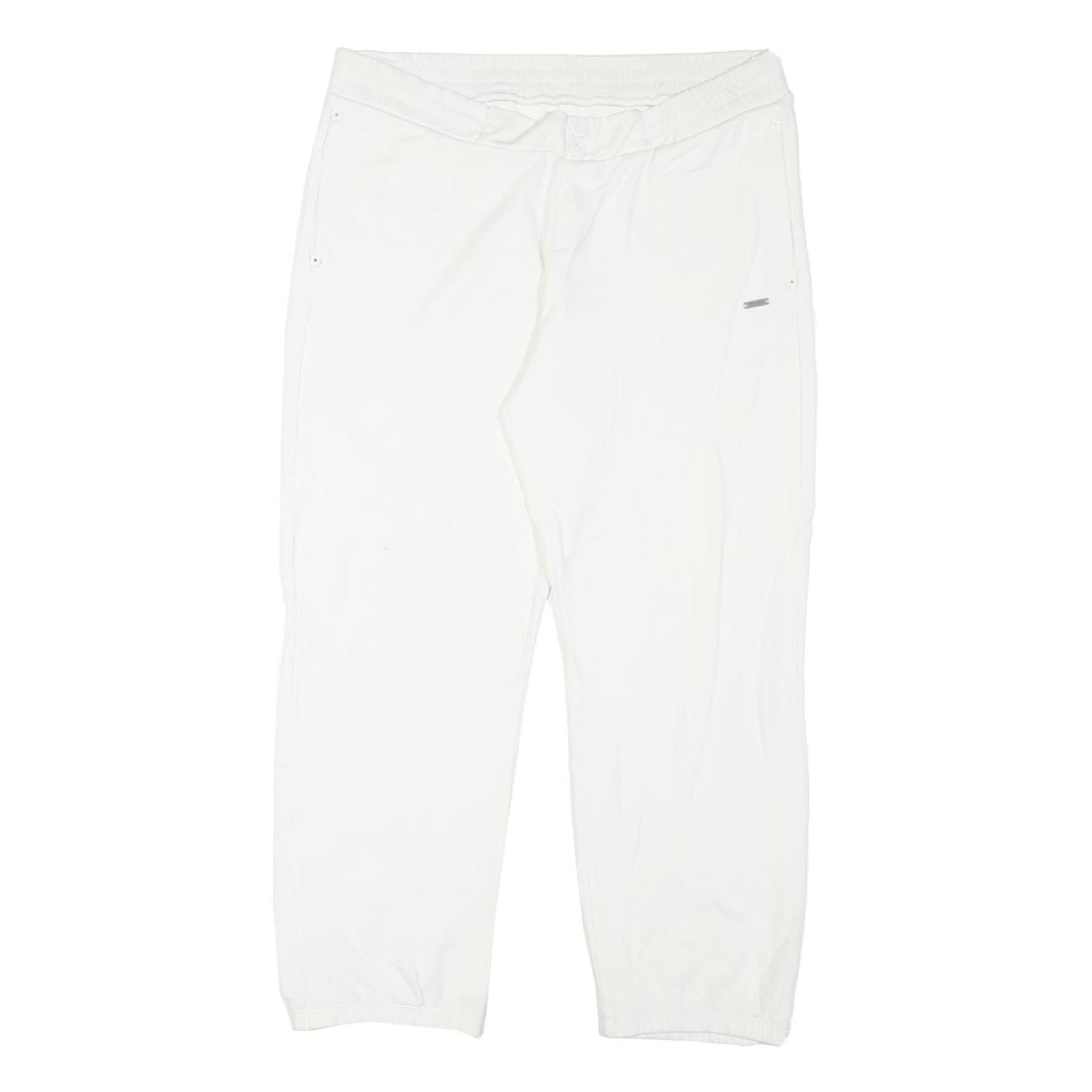 WOOLRICH Womens Joggers White M W32 L24 Cotton Blend Relaxed Tapered Refurbished - N/A refurbished available on Cerqular