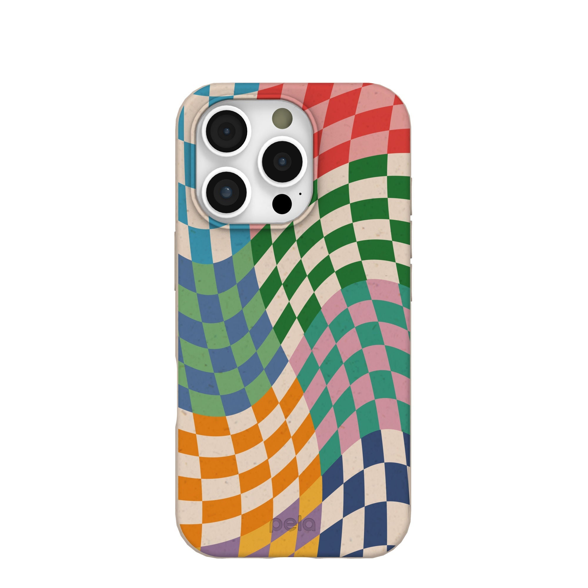 Seashell Patchwork iPhone 16 Pro Case Refurbished - Pela Case refurbished available on Cerqular