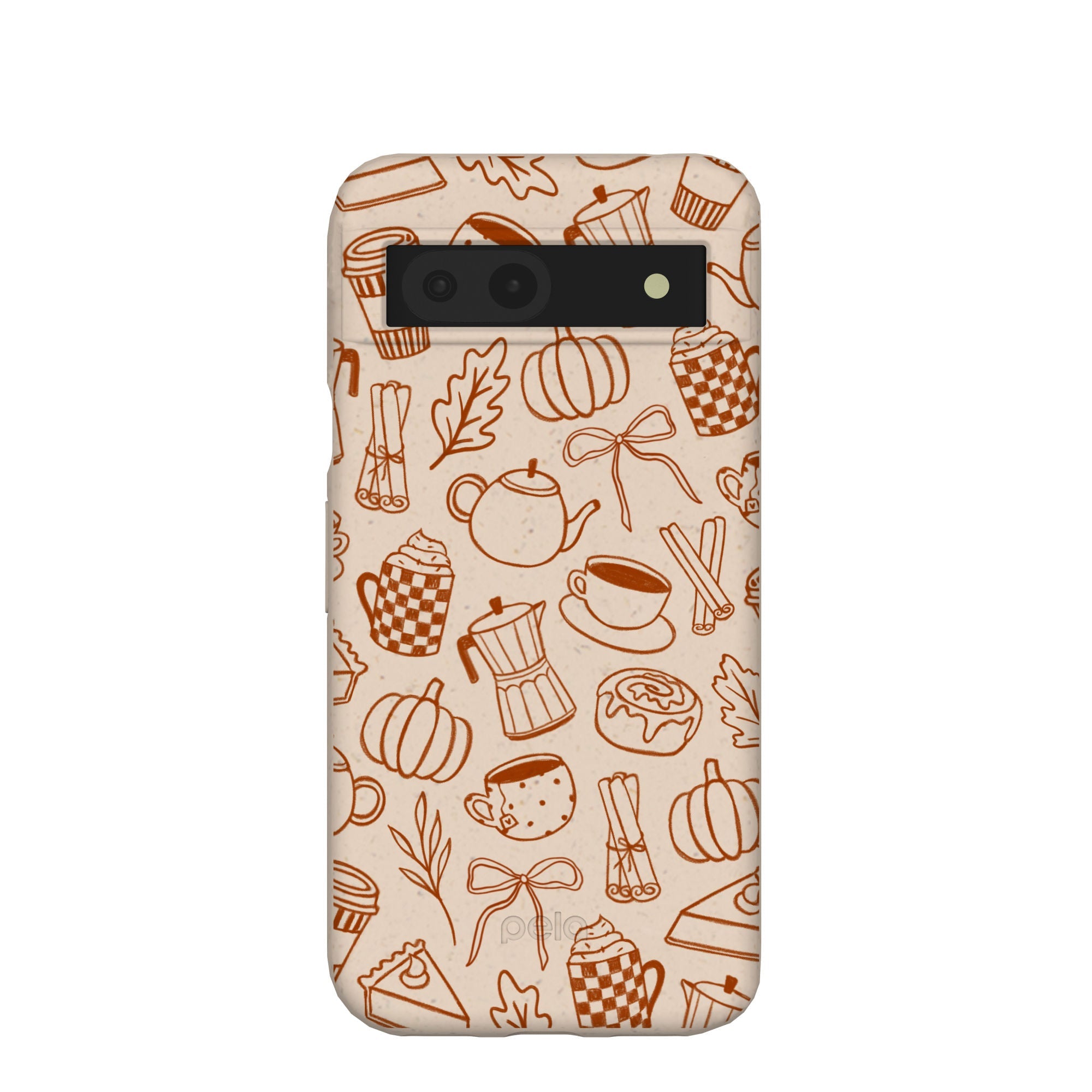 Seashell Pumpkin Spice Google Pixel 8a Case Refurbished - Pela Case refurbished available on Cerqular