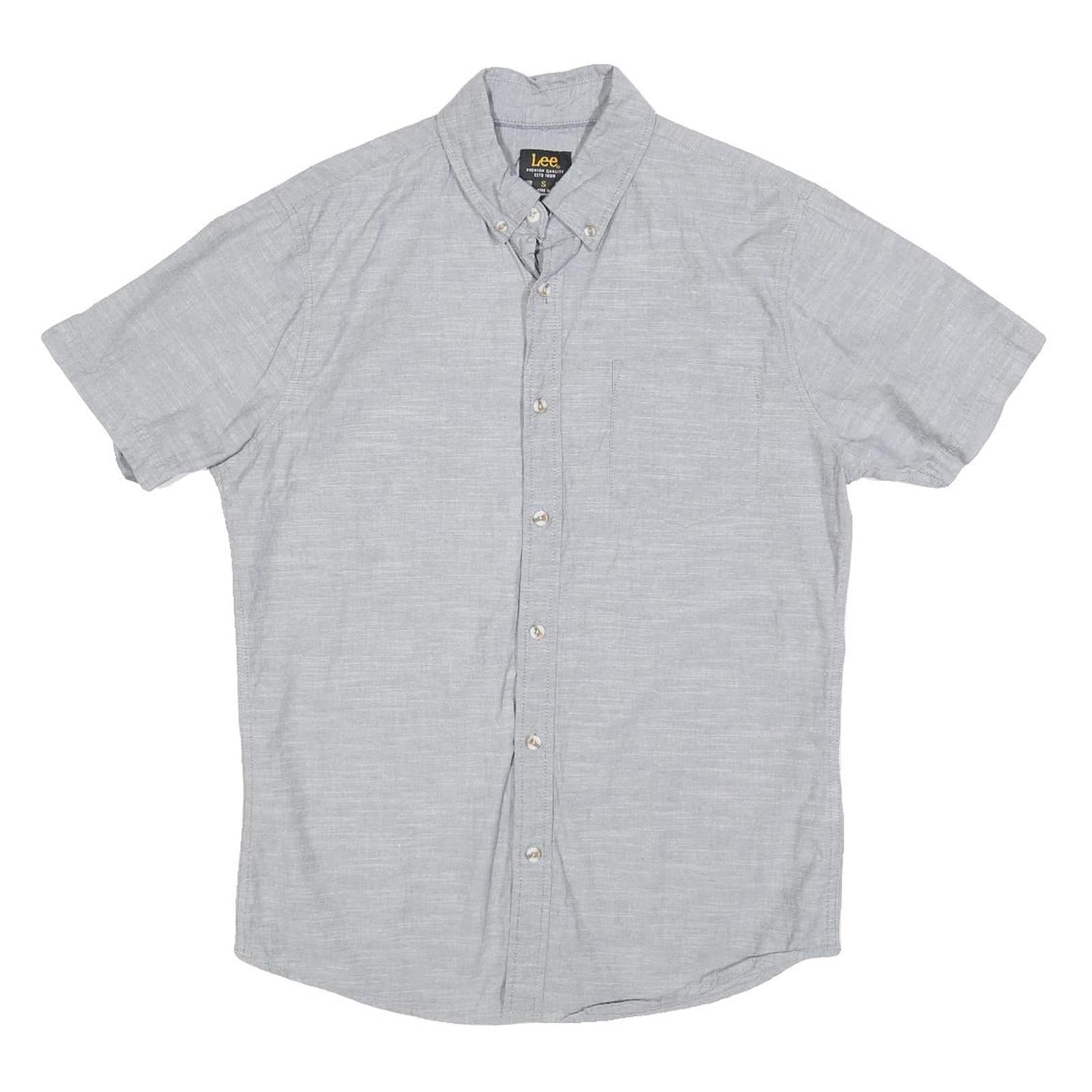 Buy LEE Mens Grey Button-Down Short Sleeve Shirt S Cotton Blend Casual Summer Refurbished - $31.19 LEE Mens Grey Button-Down Short Sleeve Shirt S Cotton Blend Casual Summer Refurbished - N/A refurbished available on Cerqular