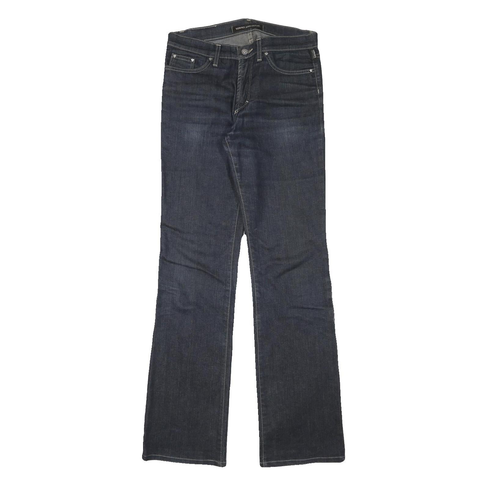 VERSACE JEANS COUTURE Womens Jeans Blue Regular Straight Denim Medium W28 L32 Refurbished - N/A refurbished available on Cerqular