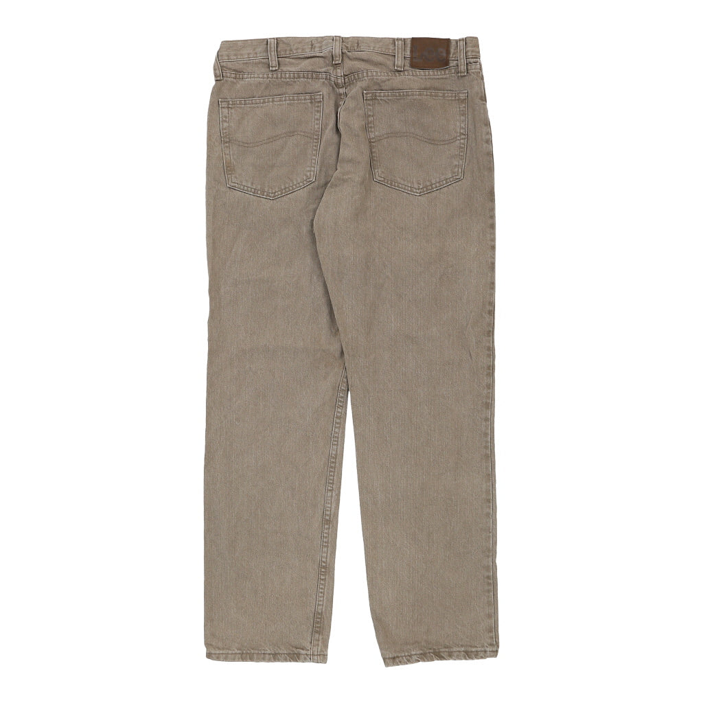 Lee Jeans - 34W 30L Beige Cotton Refurbished - Thrifted (note: this is a term often used to describe second- refurbished available on Cerqular