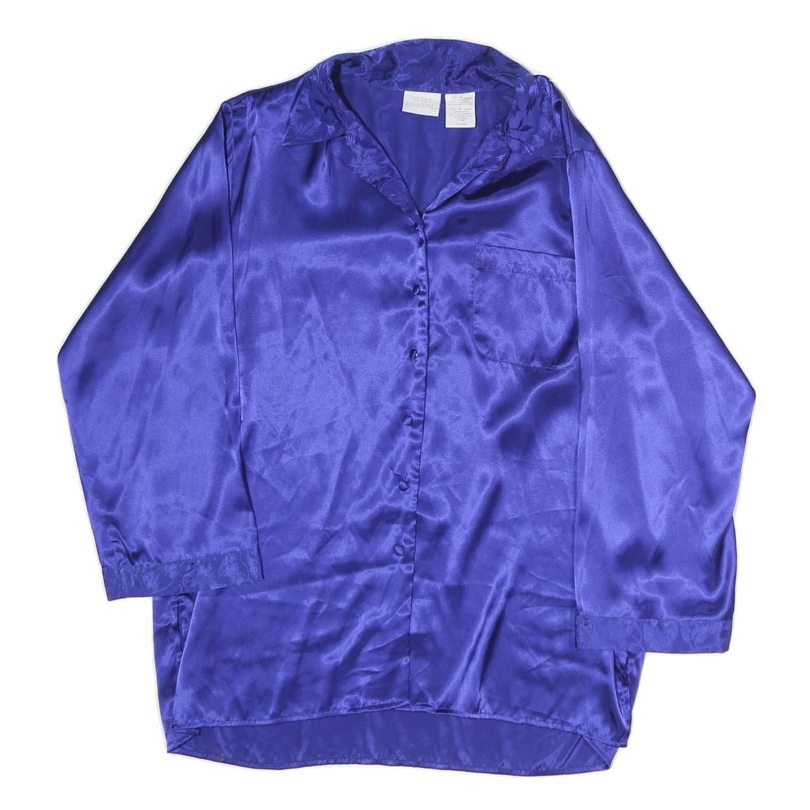 Buy SECRET TREASURES Womens Blue Silk Shirt Long Sleeve Collared M Satin Top Refurbished - $18.19 SECRET TREASURES Womens Blue Silk Shirt Long Sleeve Collared M Satin Top Refurbished - N/A refurbished available on Cerqular