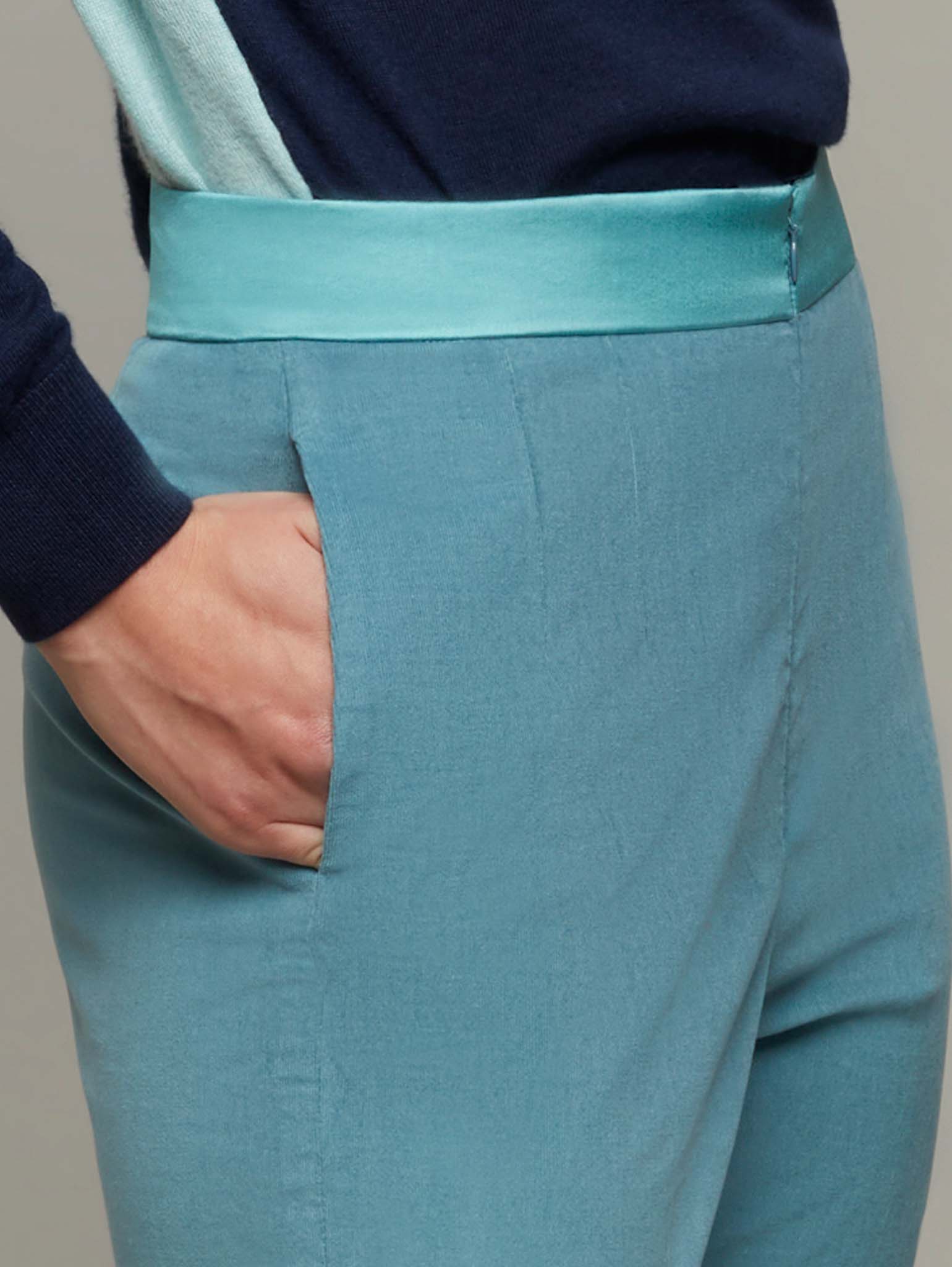 PILASTER | Tapered Suiting Trousers | Color: Mineral Blue | Size: L Refurbished - N/A refurbished available on Cerqular